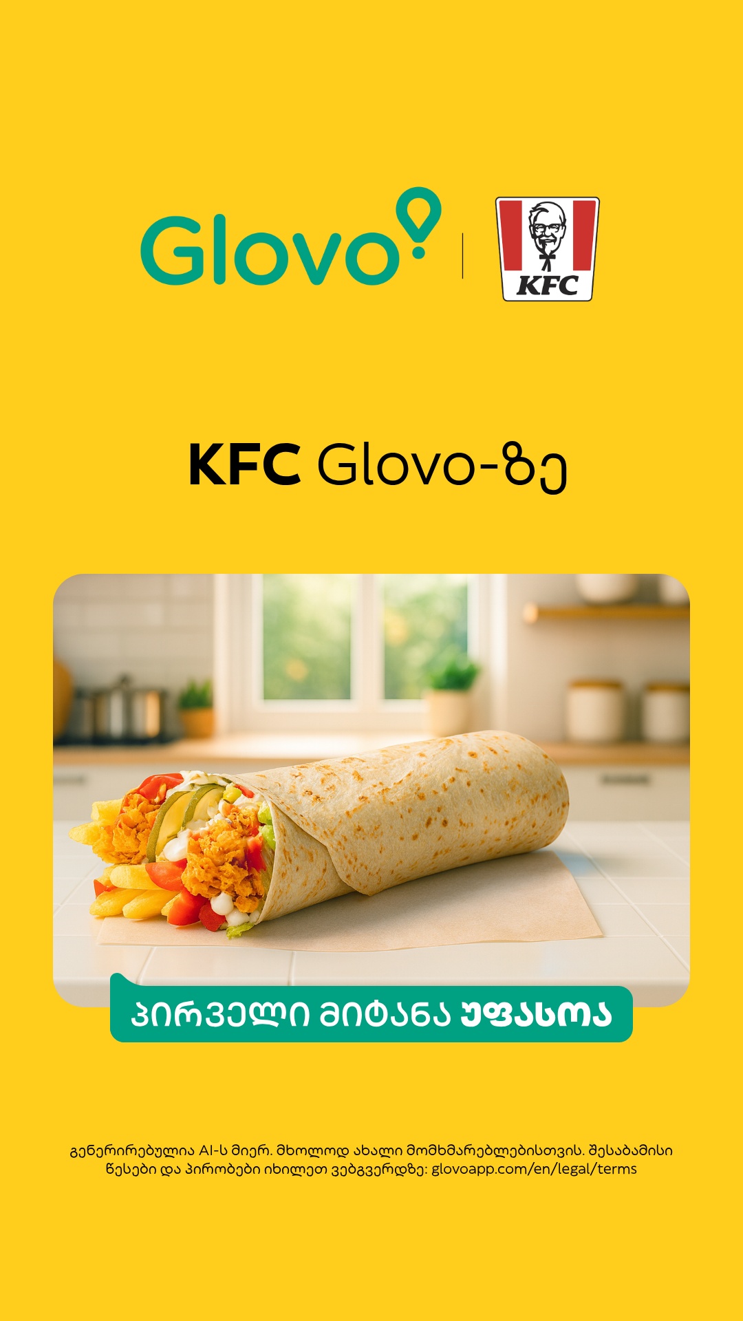 Glovo Facebook ad