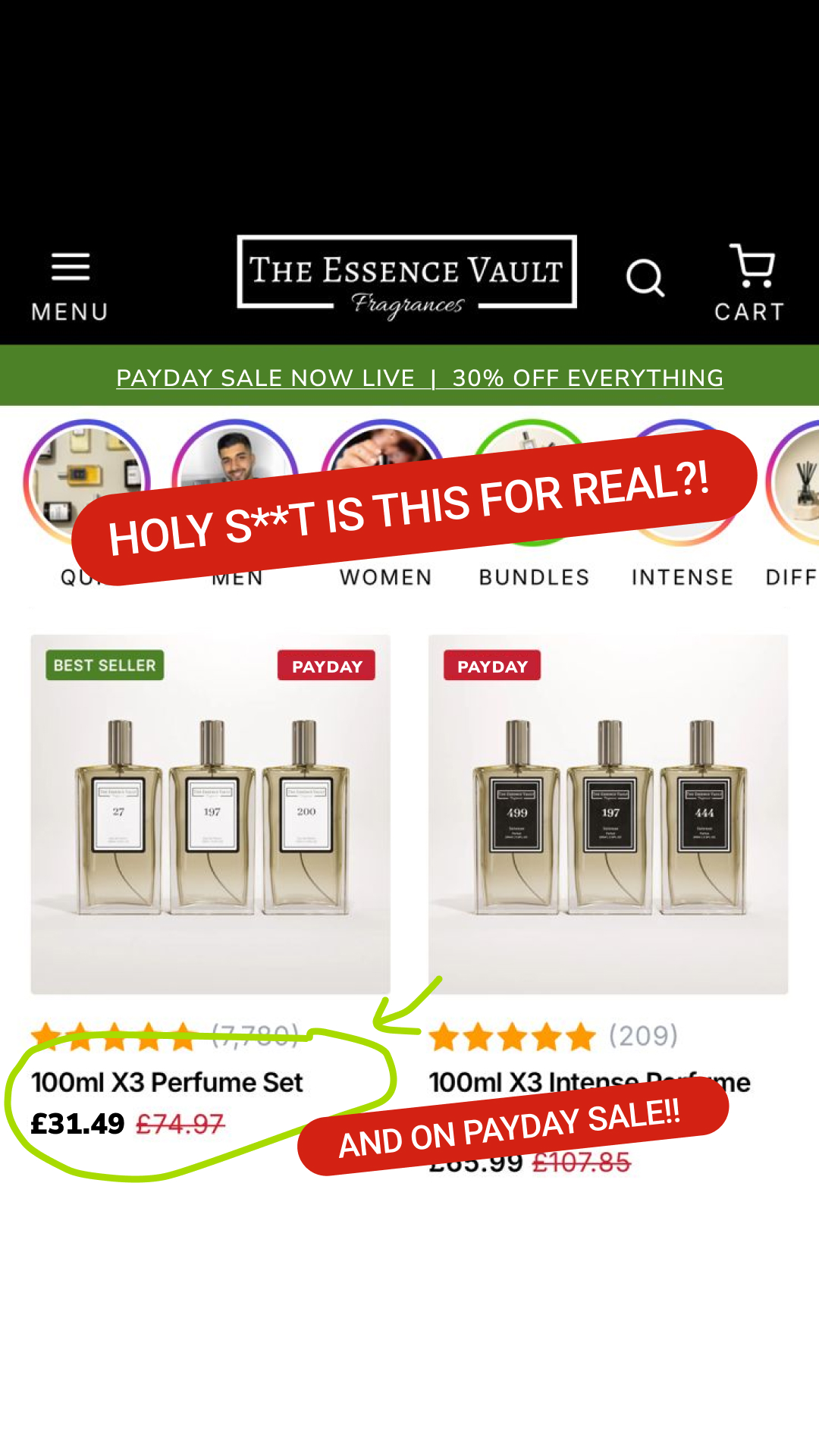 The Essence Vault Facebook ad
