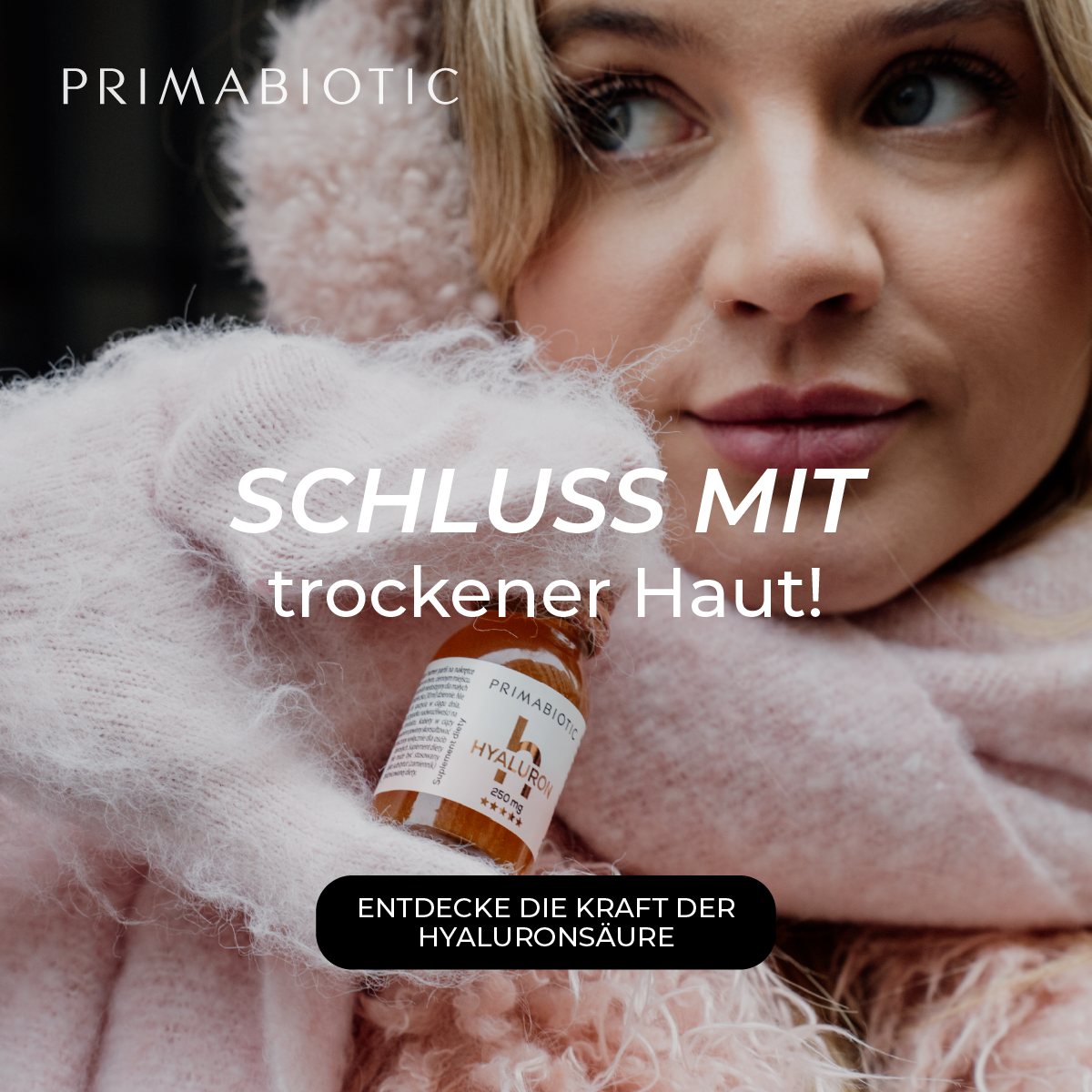 Primabiotic.de Facebook ad: Gesunder Glass-Skin-Effekt ohne ästhetische Medizin