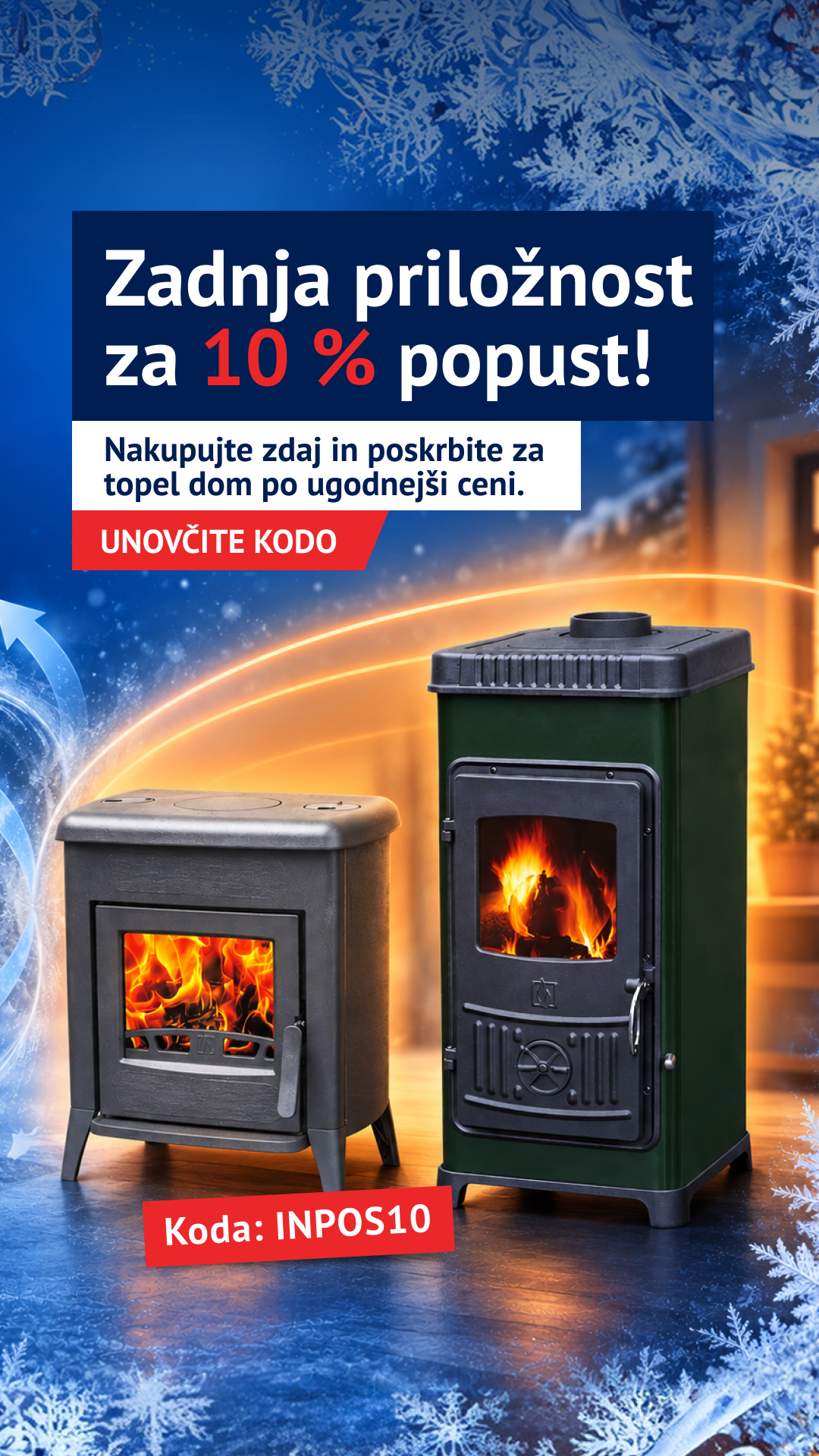 Inpos Facebook ad: INPOS10 za 10 % popusta