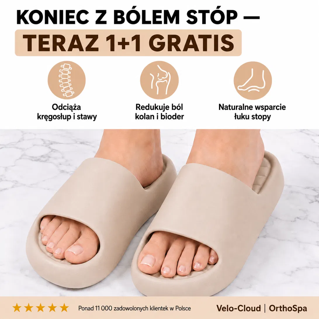 OrthoSpa Facebook ad: Koniec z bólem stóp, teraz 1+1 gratis!