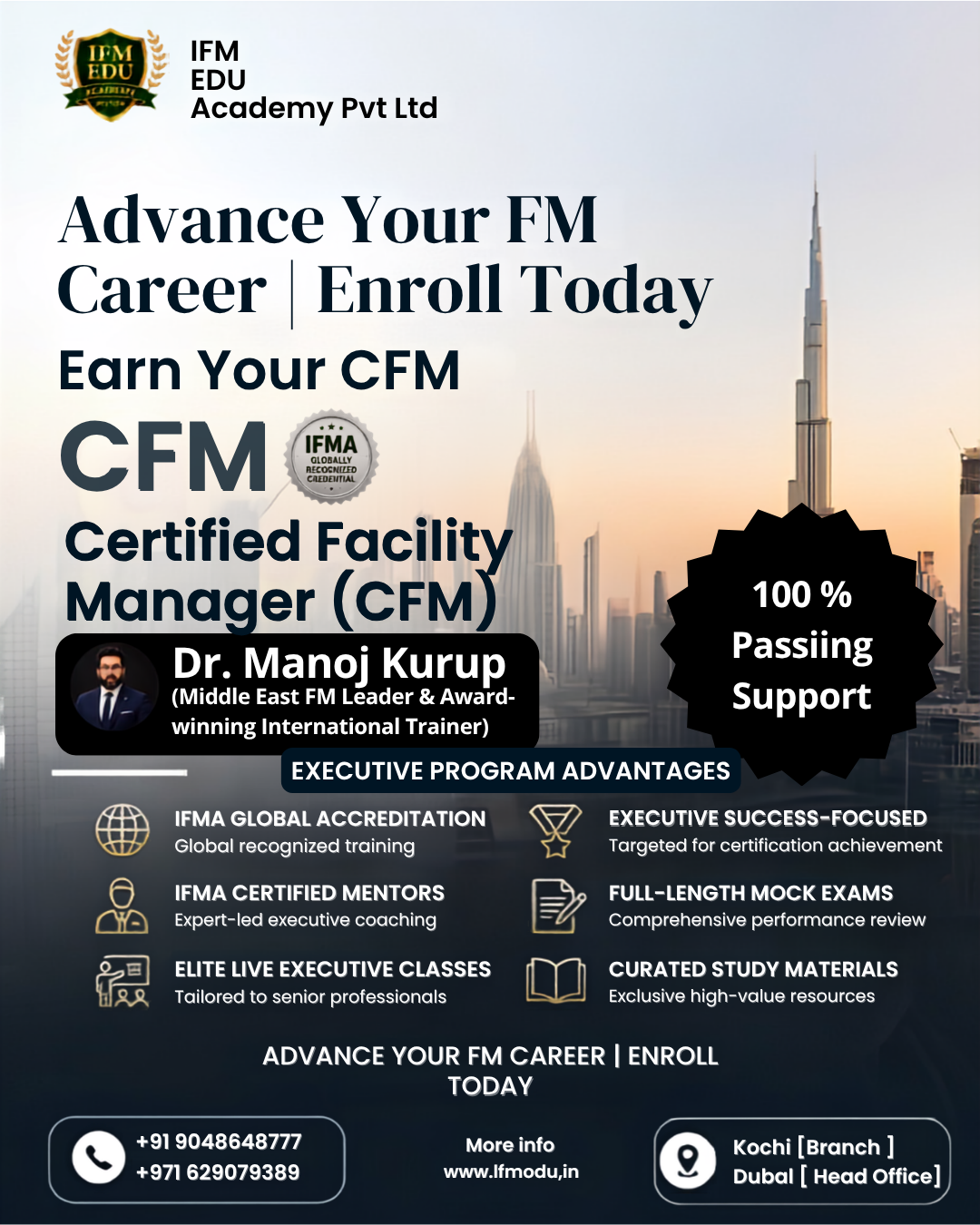 IFM Edu Academy Pvt Ltd Facebook ad: Advance Your FM Career with CFM