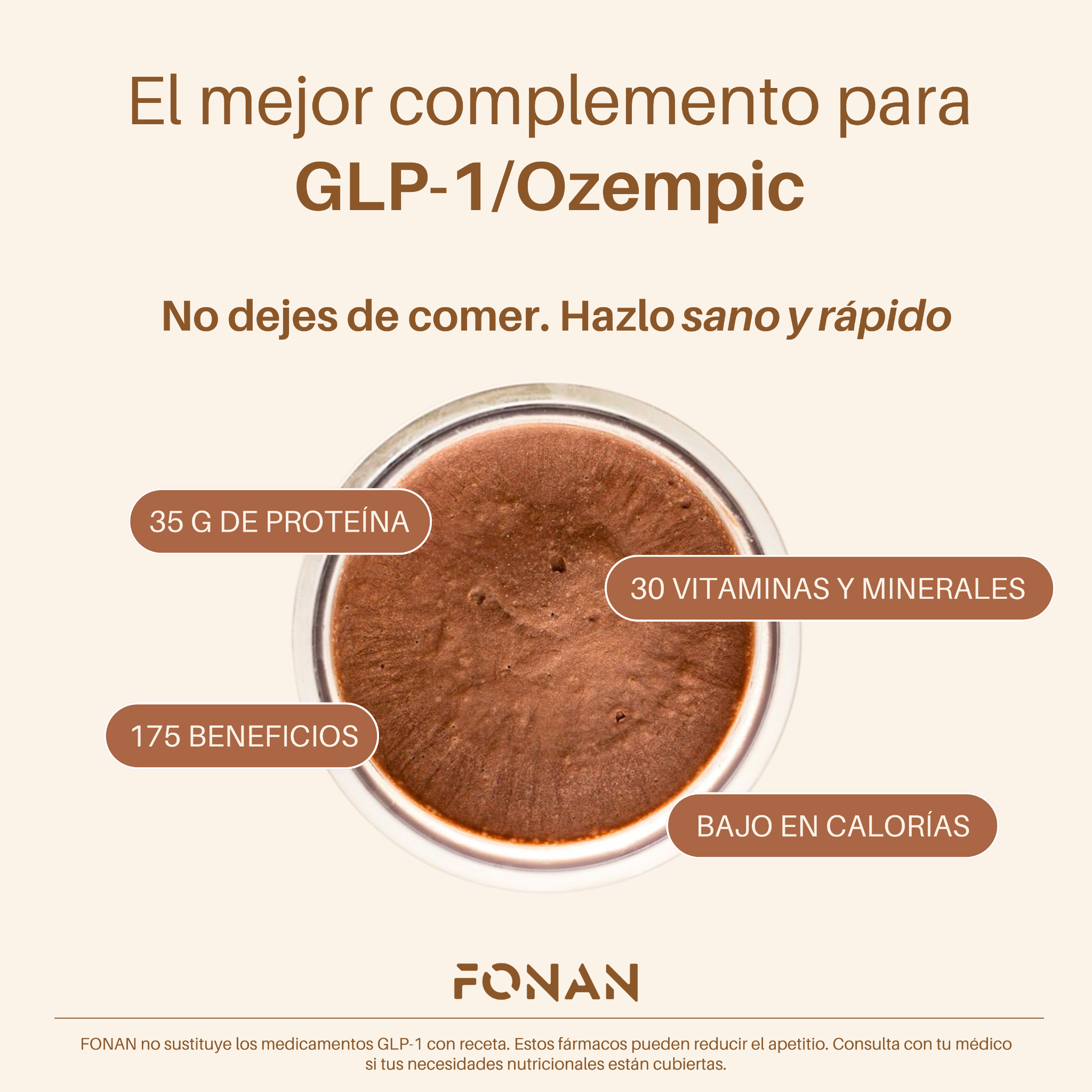 Natural Fonan Facebook ad: 1 BATIDO = 175 BENEFICIOS