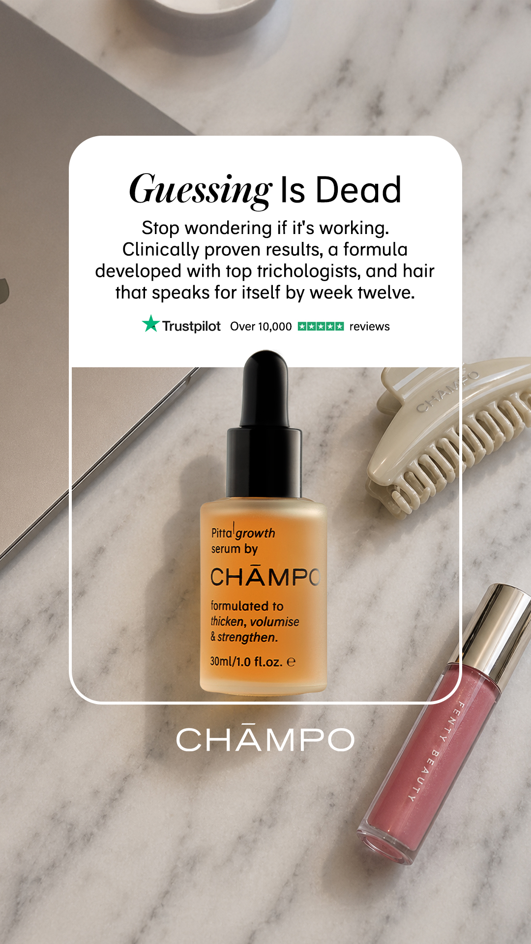 Chāmpo Haircare Facebook ad