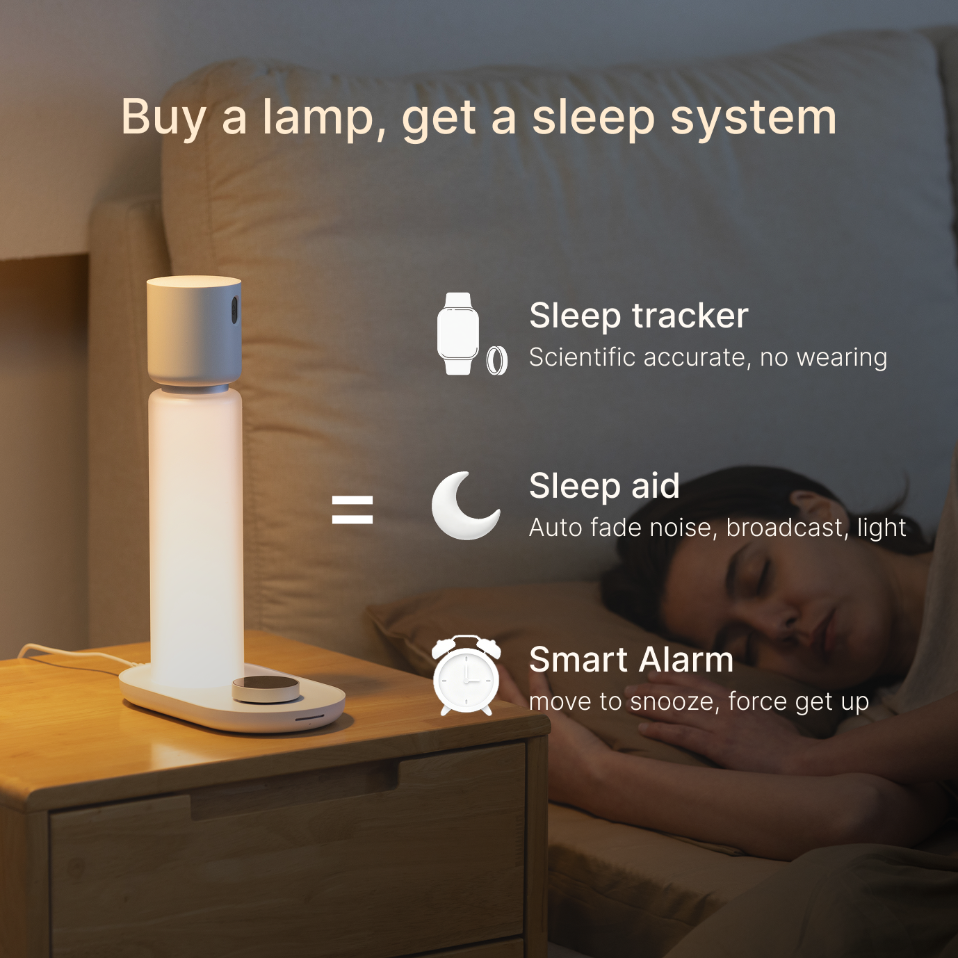 Sleepal.AI Facebook ad: Sleepal AI Lamp: Tracking and Improving Sleep, Naturally