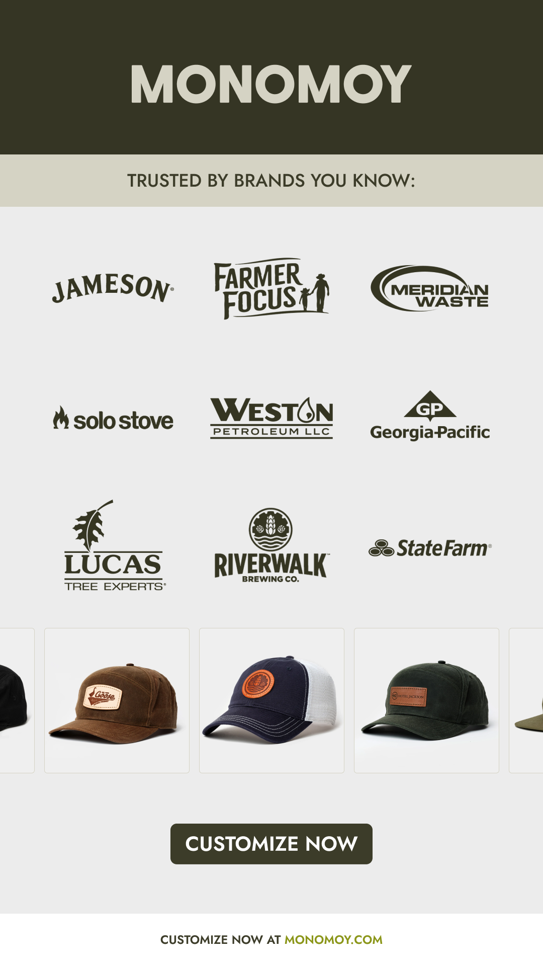 Monomoy Facebook ad: The Hat Behind The Logos You Recognize