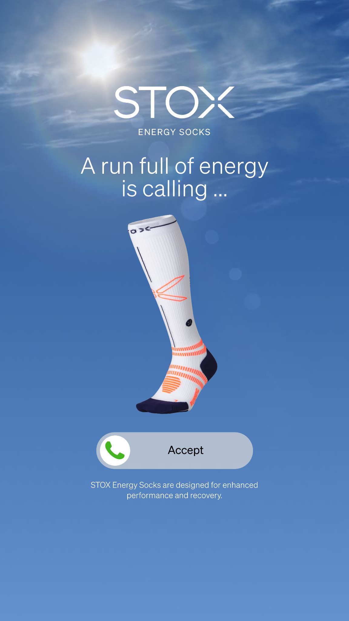 STOX Energy Socks Facebook ad