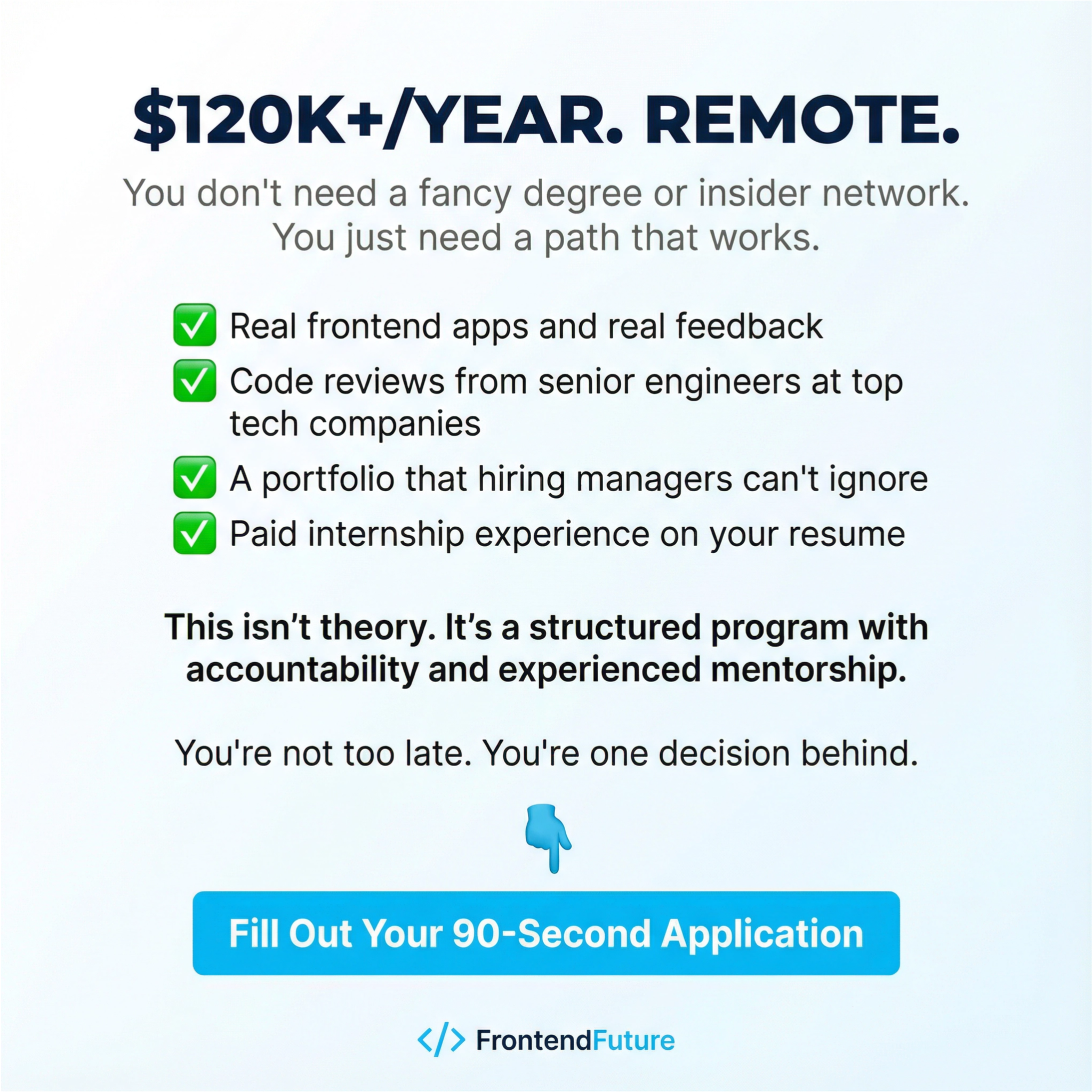 Frontend Future Facebook ad