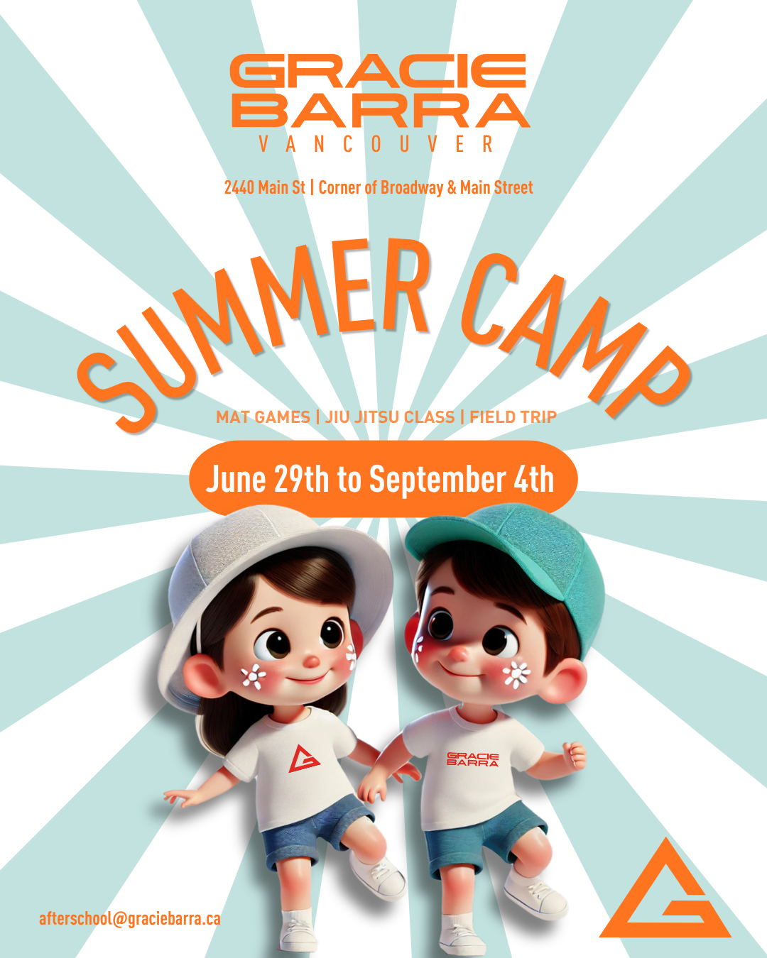 Gracie Barra Vancouver Facebook ad: Keep your kids active this Summer with Jiu-Jitsu…