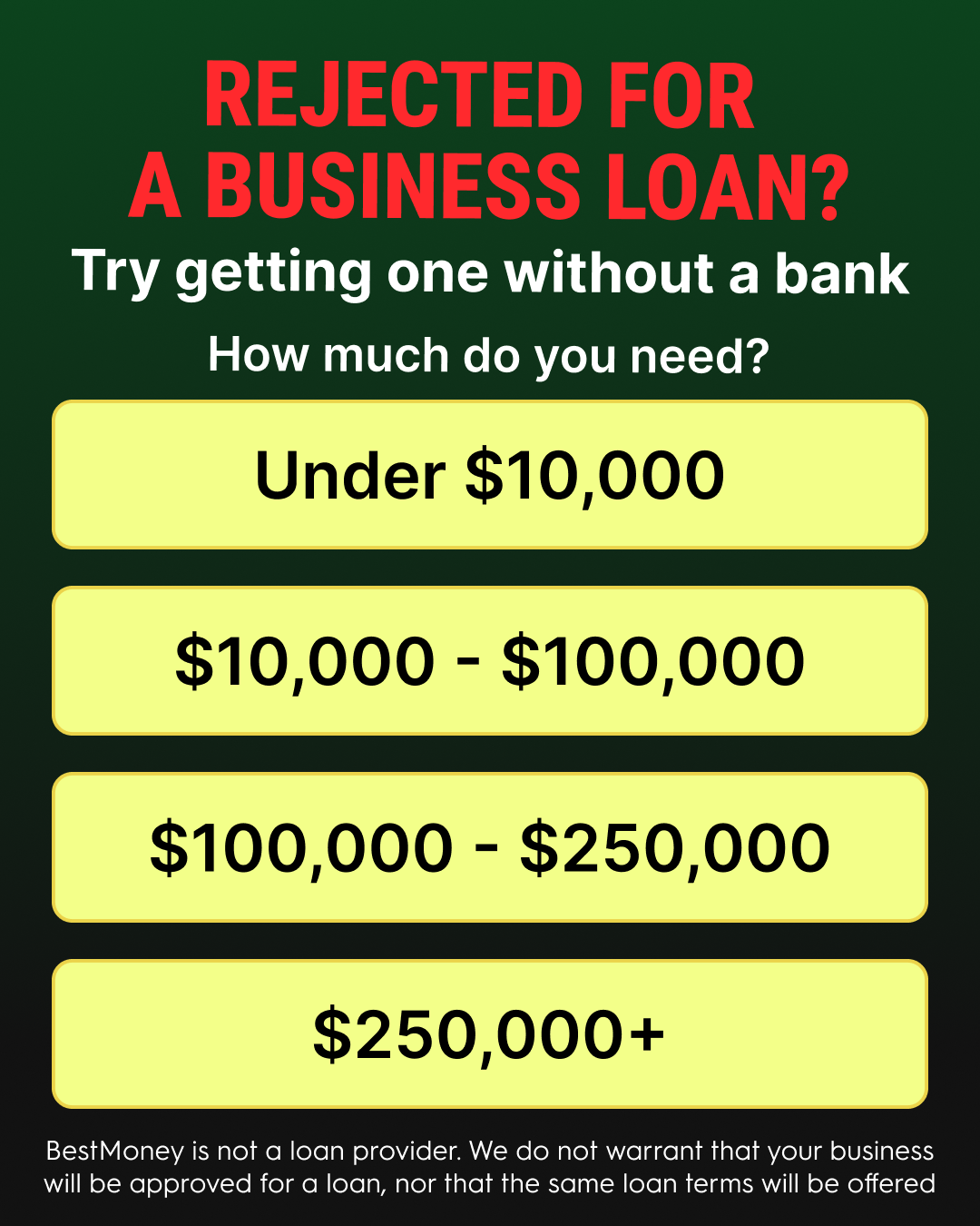 BestMoney.com - Business Loans Facebook ad