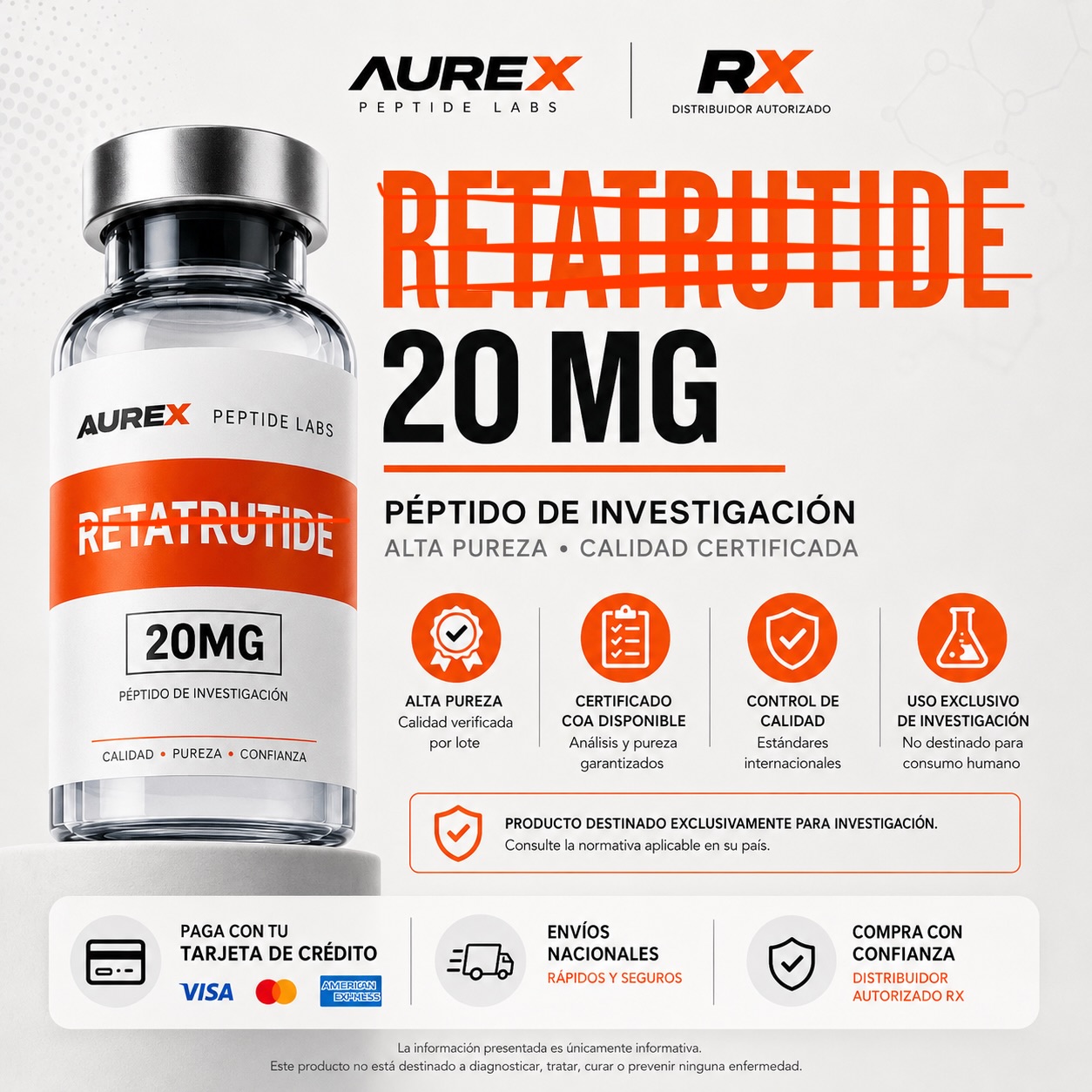 RXsuplementacionEc Facebook ad: Producto destinado exclusivamente para investigación.