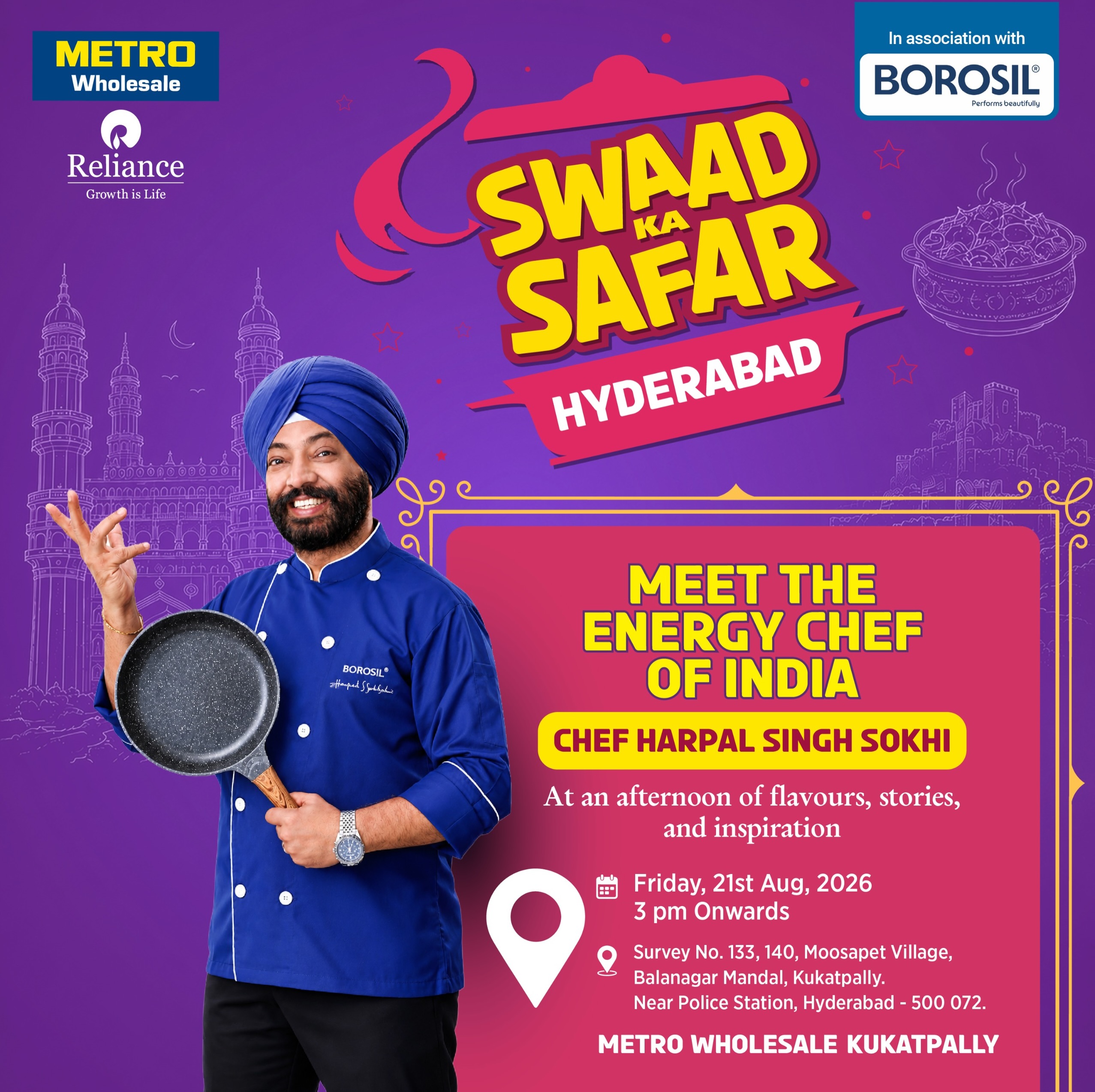 METRO Wholesale India Facebook ad: Hyderabad! Get ready to show your culinary creativity…