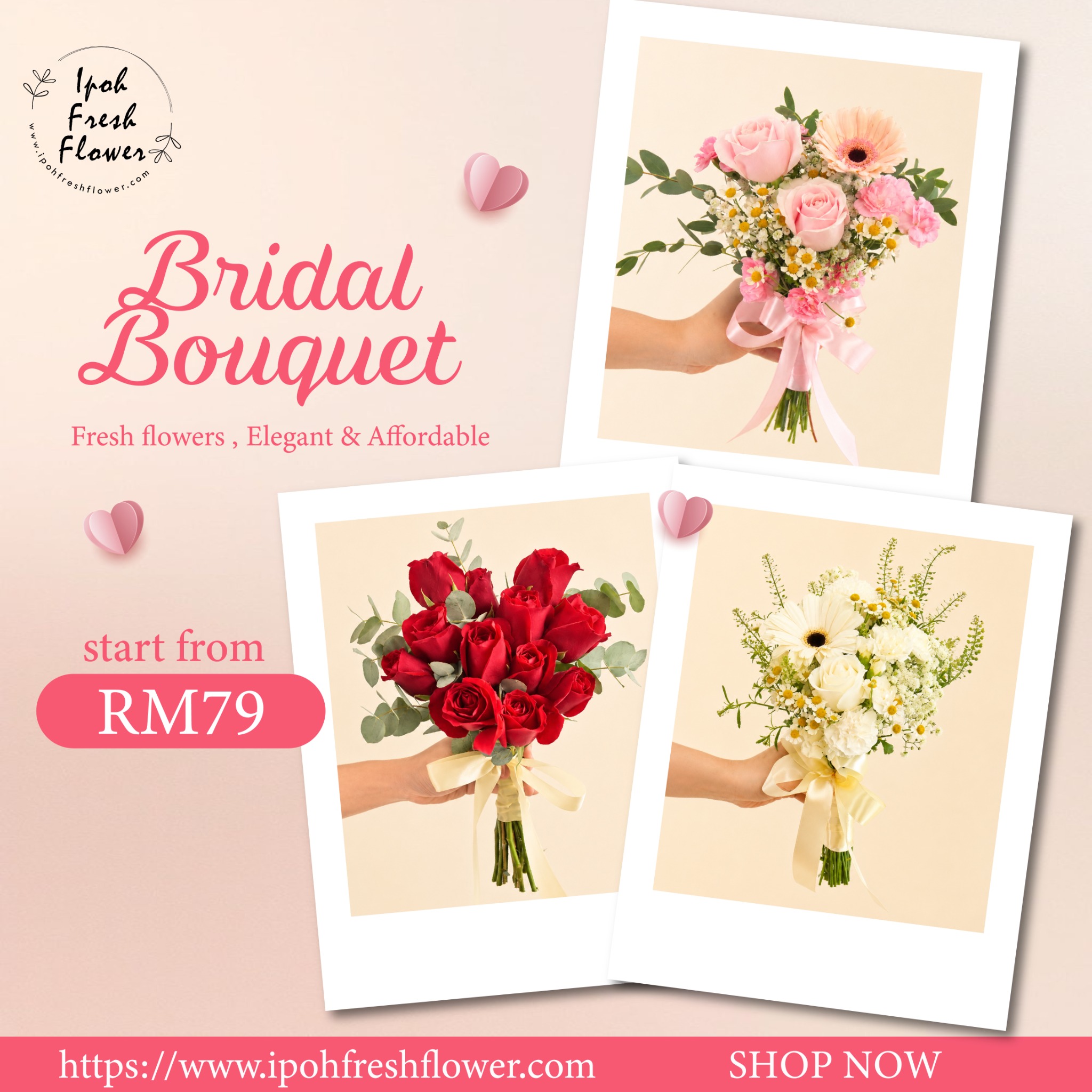 Ipoh Fresh Flower Facebook ad: The Perfect Bridal Bouquet