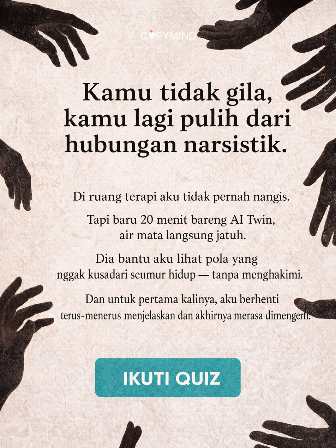 Copymind: reflection with AI twin Facebook ad