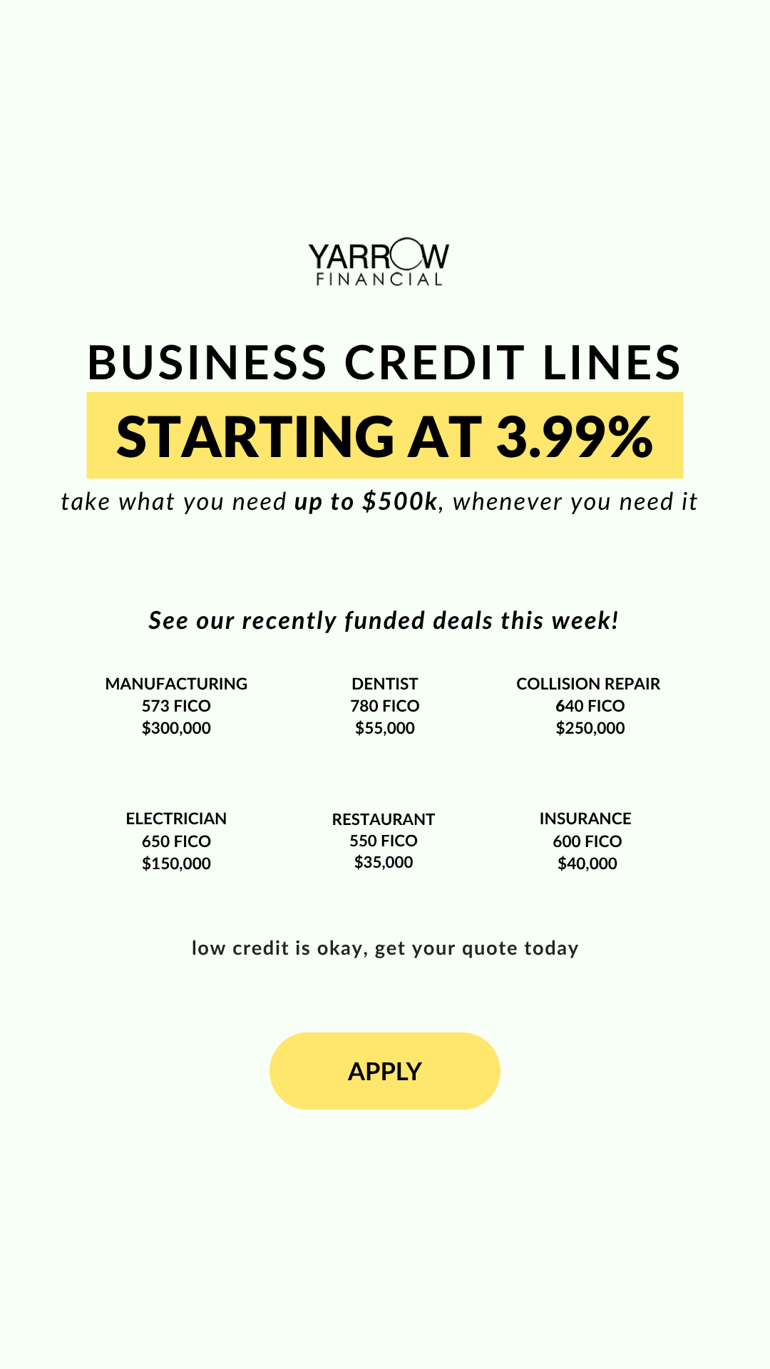 Yarrow Financial Facebook ad
