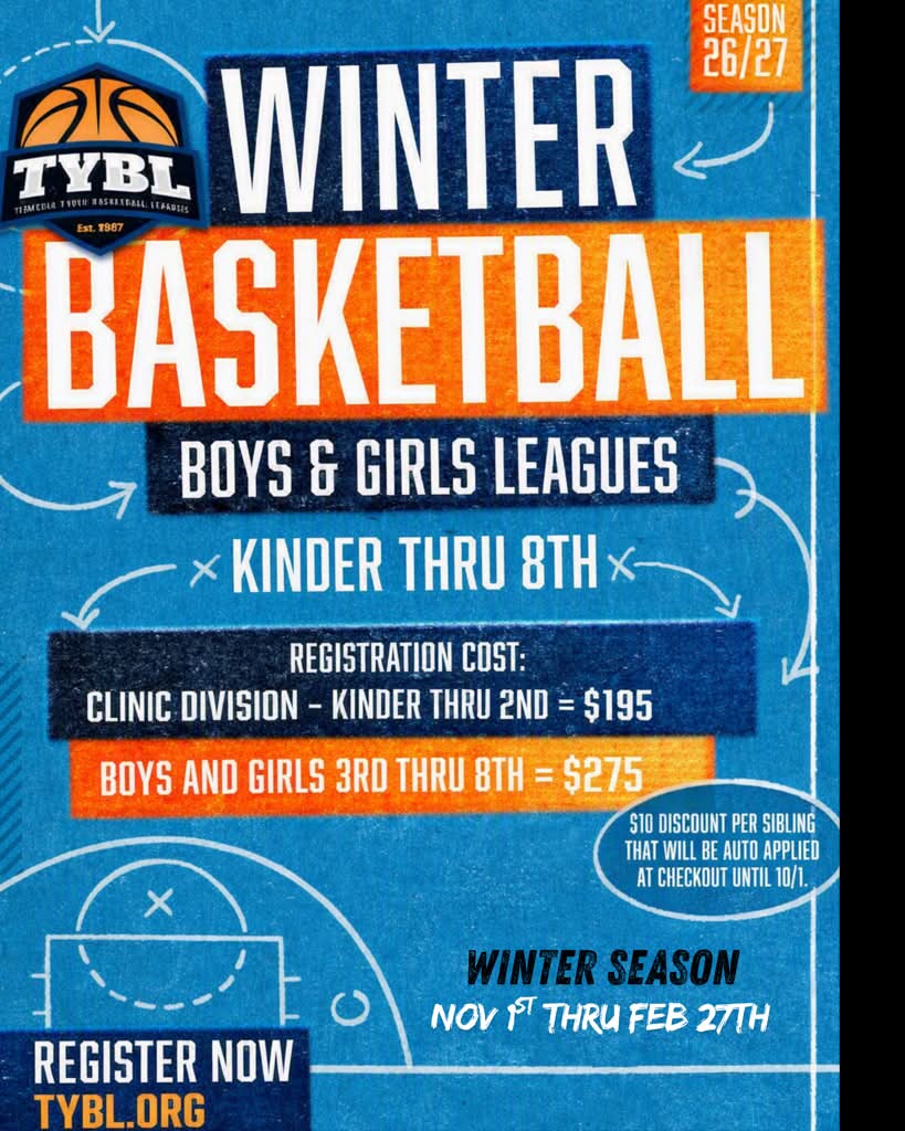 Temecula Youth Basketball Leagues Facebook ad