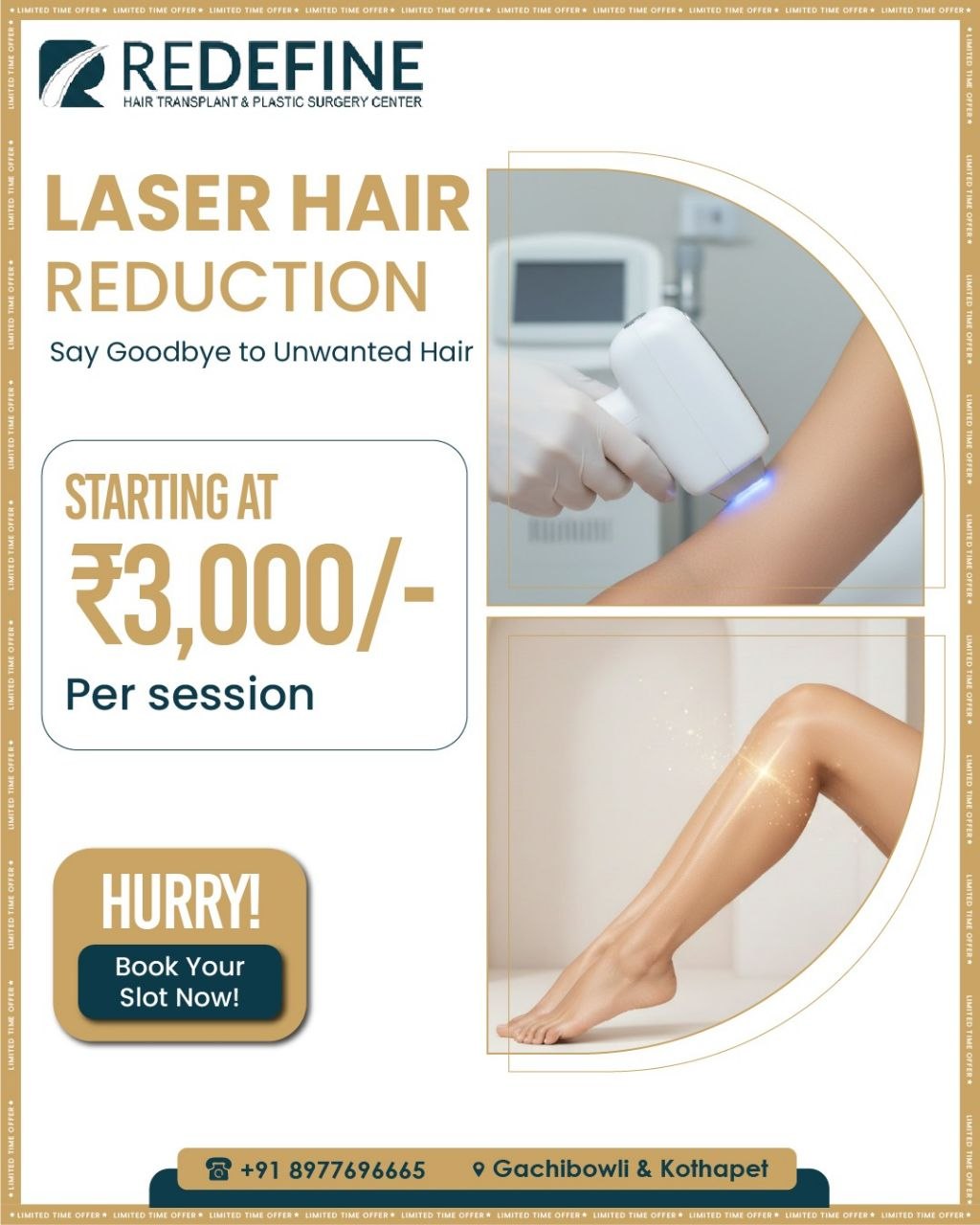 Redefine Skin and Hair Transplant Center Facebook ad