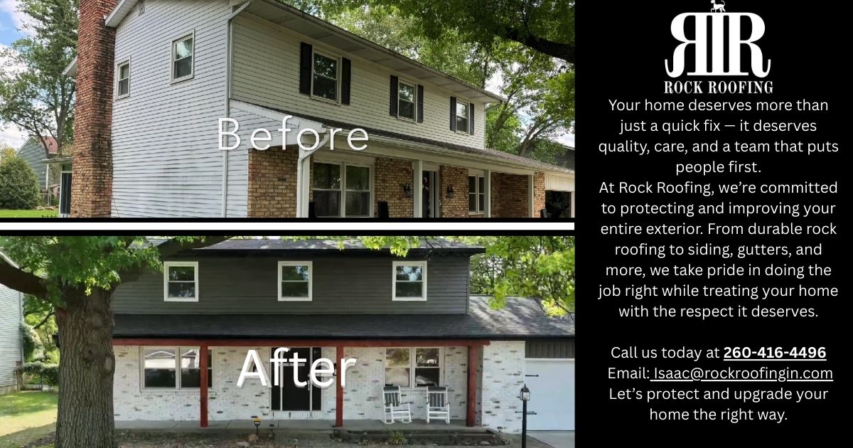 Rock Roofing LLC Facebook ad: Rock Roofing | Your Premiere Fort Wayne Contractor