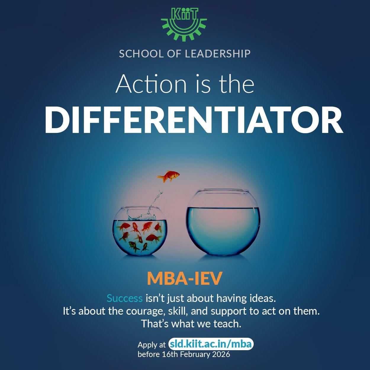 KIIT School of Leadership Facebook ad: The MBA in Innovation, Entrepreneurship, and Venture…