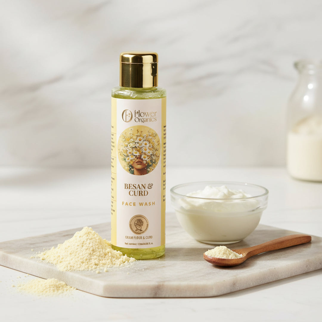 Flower Organics Facebook ad: We all remember Nani’s glow secrets, Dahi for…
