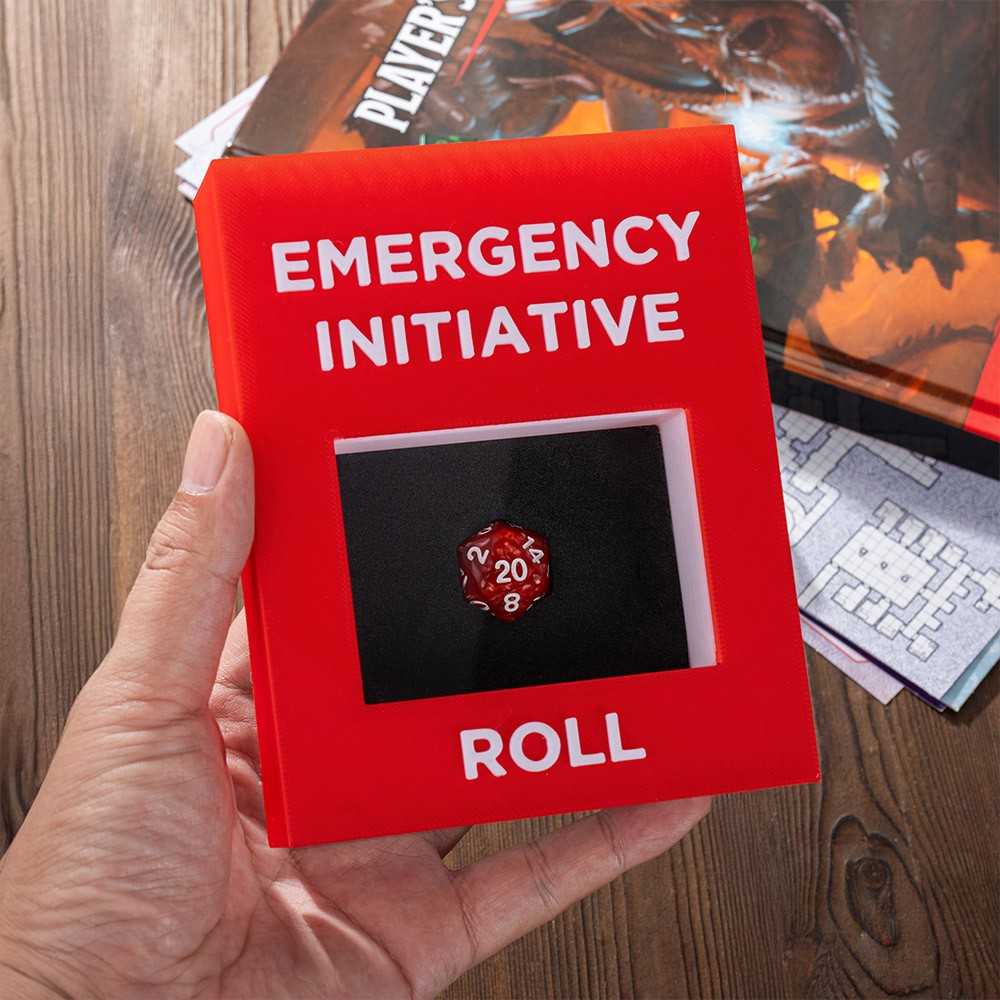 Doldols Facebook ad: 3D Printed Emergency Initiative Dice, DND dice display…