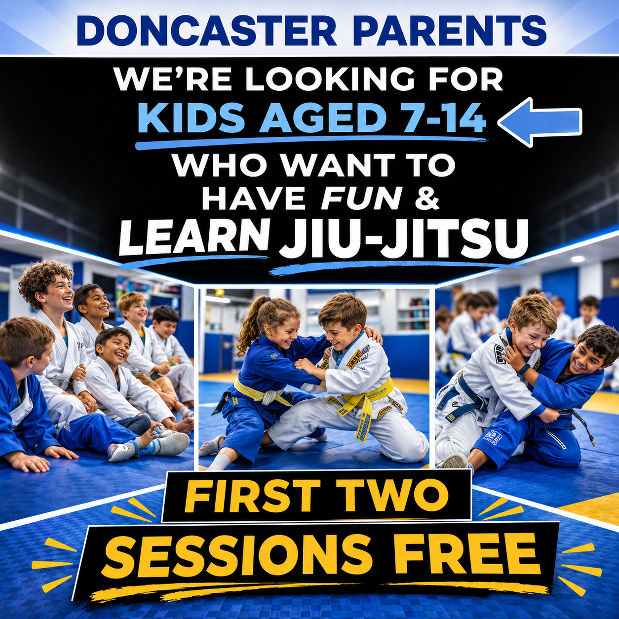 Precision Bjj Facebook ad: 7 Days Free Kids BJJ