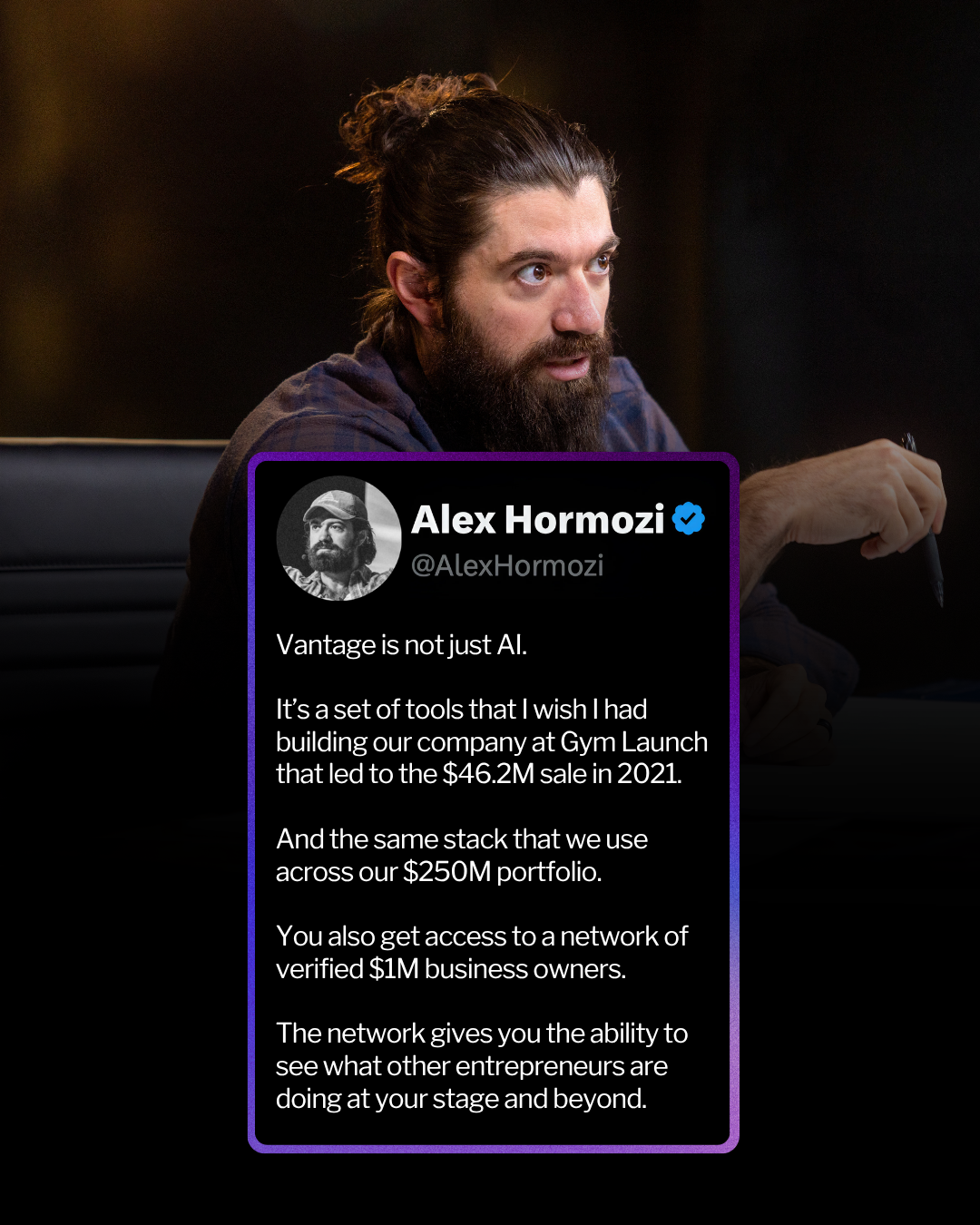 Alex Hormozi Facebook ad