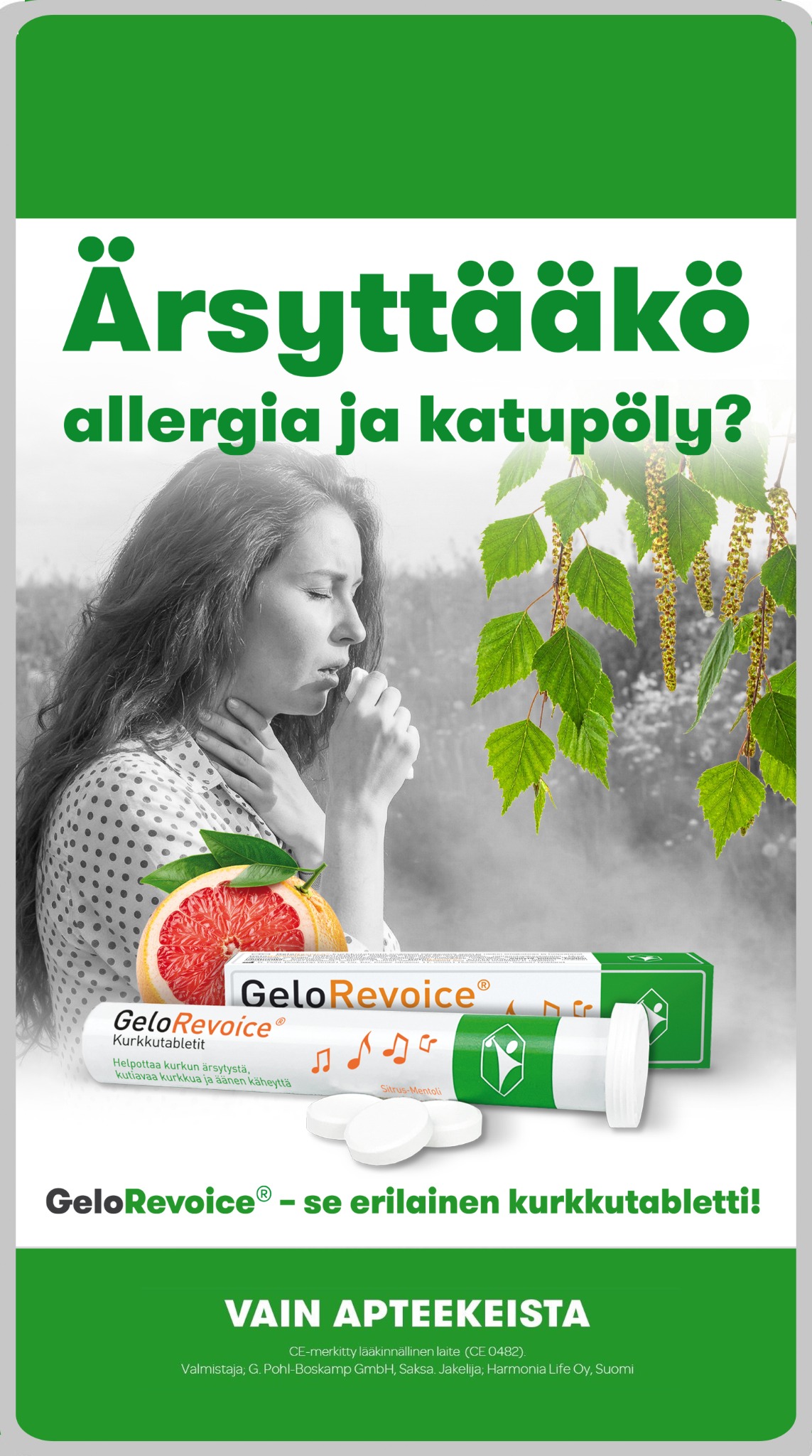 GeloRevoice Suomi Facebook ad