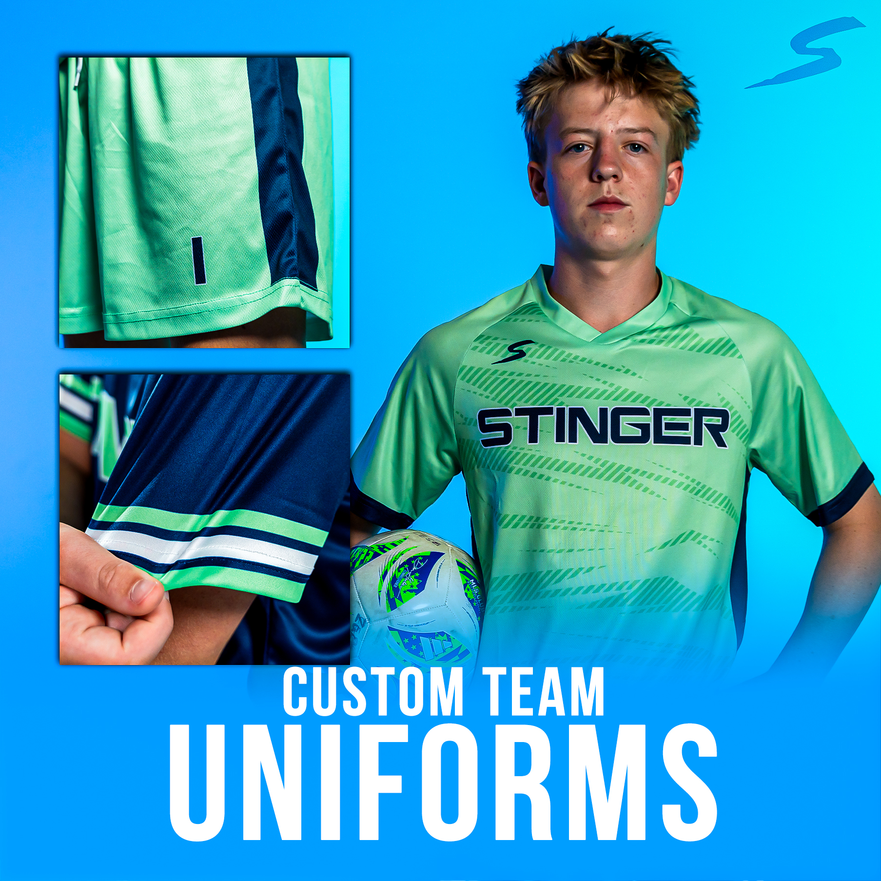 Stinger Sports Facebook ad: Custom Soccer Uniform Packages