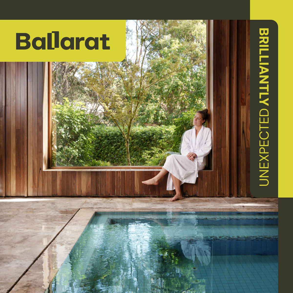 Visit Ballarat Facebook ad: Unwind somewhere unexpected