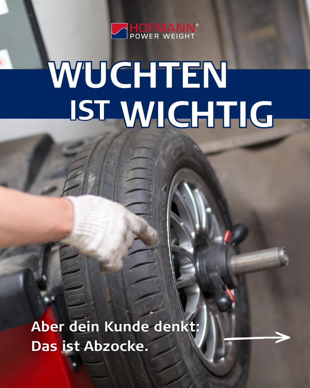 Wegmann automotive Germany Facebook ad: Du weißt, dass Wuchten für die Sicherheit entscheidend…