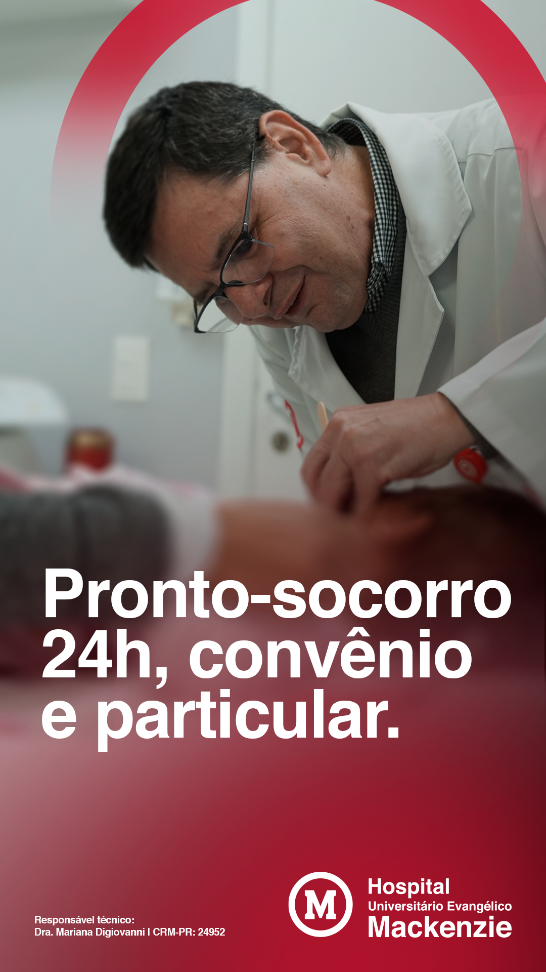 Hospital Universitário Evangélico Mackenzie Facebook ad from Jun 24, 2026