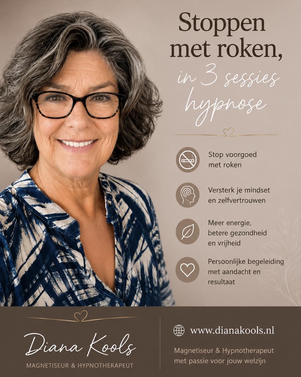 Diana Kools Facebook ad: Stoppen met roken