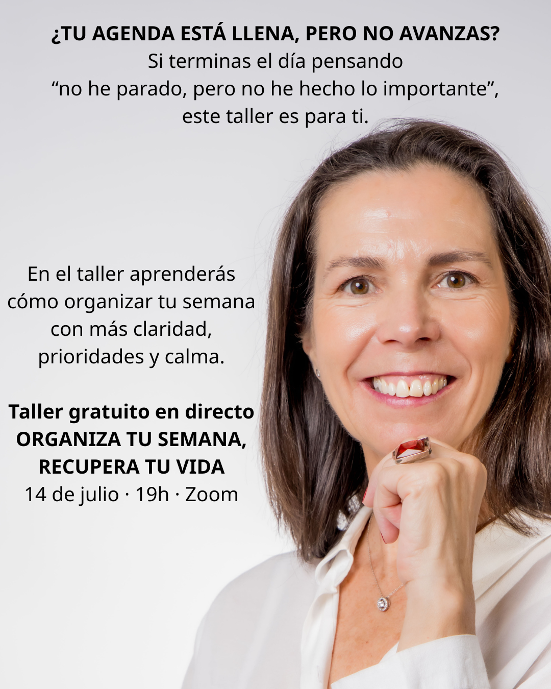 Estirando el tiempo Facebook ad: ¿Y si una semana organizada cambiara tu vida?