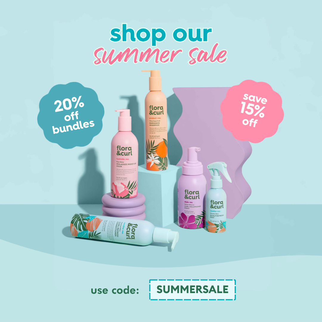 Flora & Curl Haircare Facebook ad