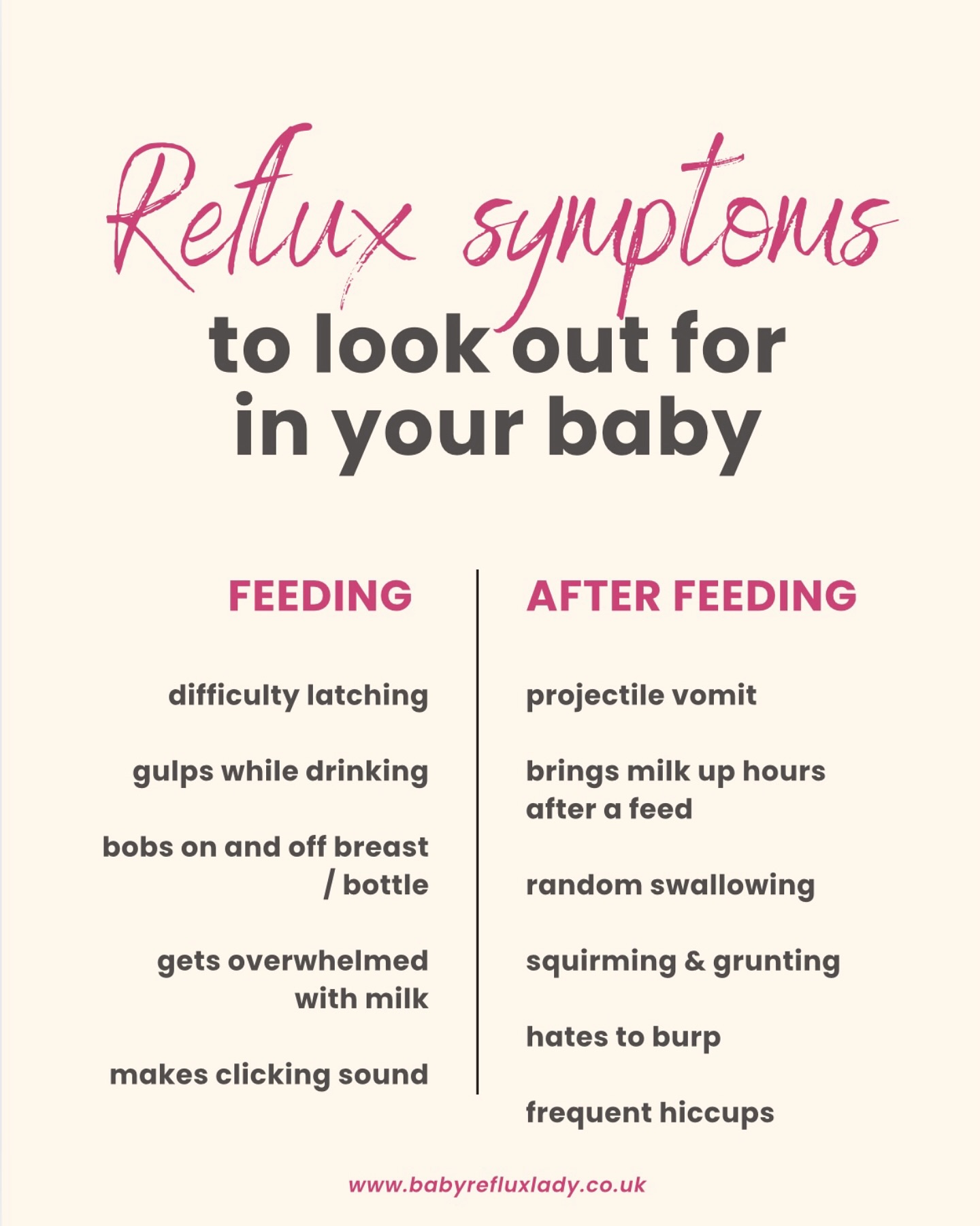 Aine Homer - The Baby Reflux Lady Facebook ad: Your baby has reflux - or do they?