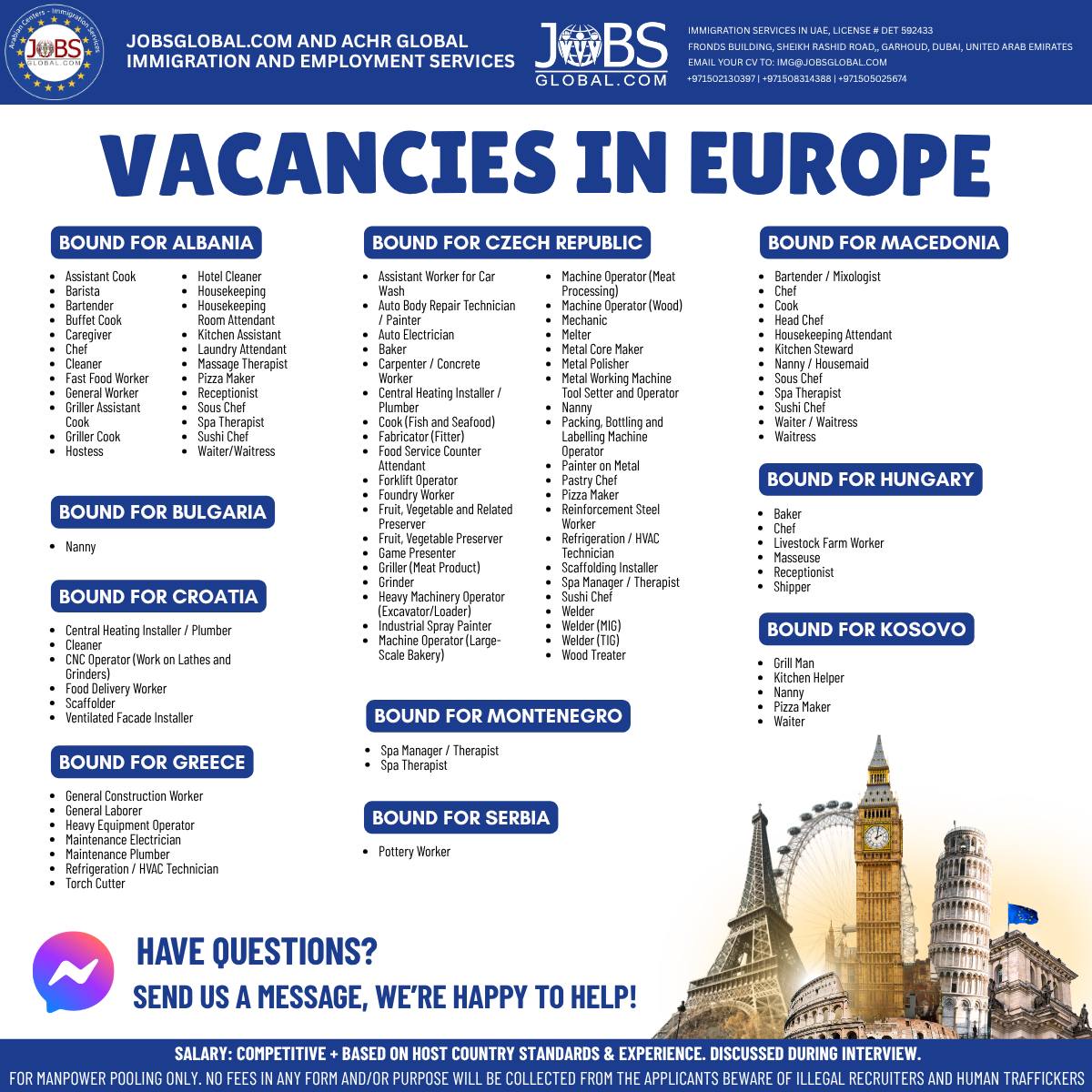 JobsGlobal.com and ACHR Global Immigration & Employment Services Facebook ad: ARE YOU AN OFW?