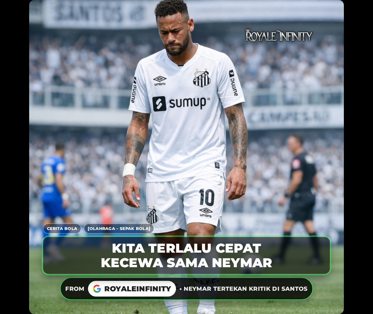 RoyaleInfinity Portal Sepakbola Facebook ad: Dulu dielu-elukan, sekarang jadi pelampiasan.