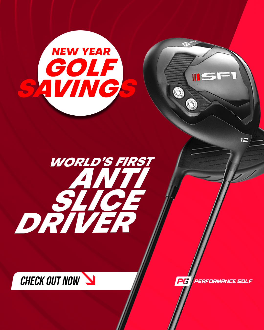 Performance Golf Facebook ad