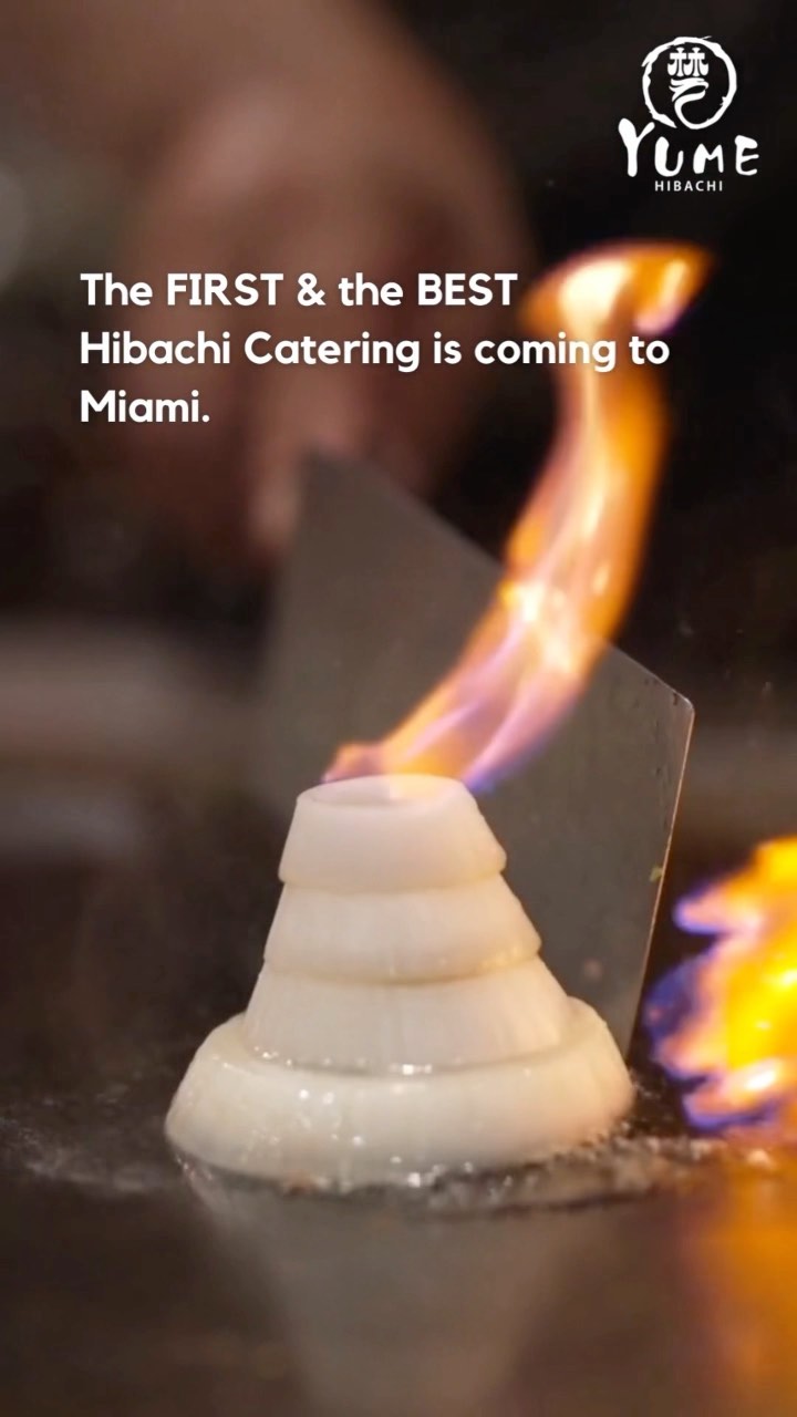 Hibachi Yume Facebook ad: The FIRST and the BEST Hibachi Catering is…