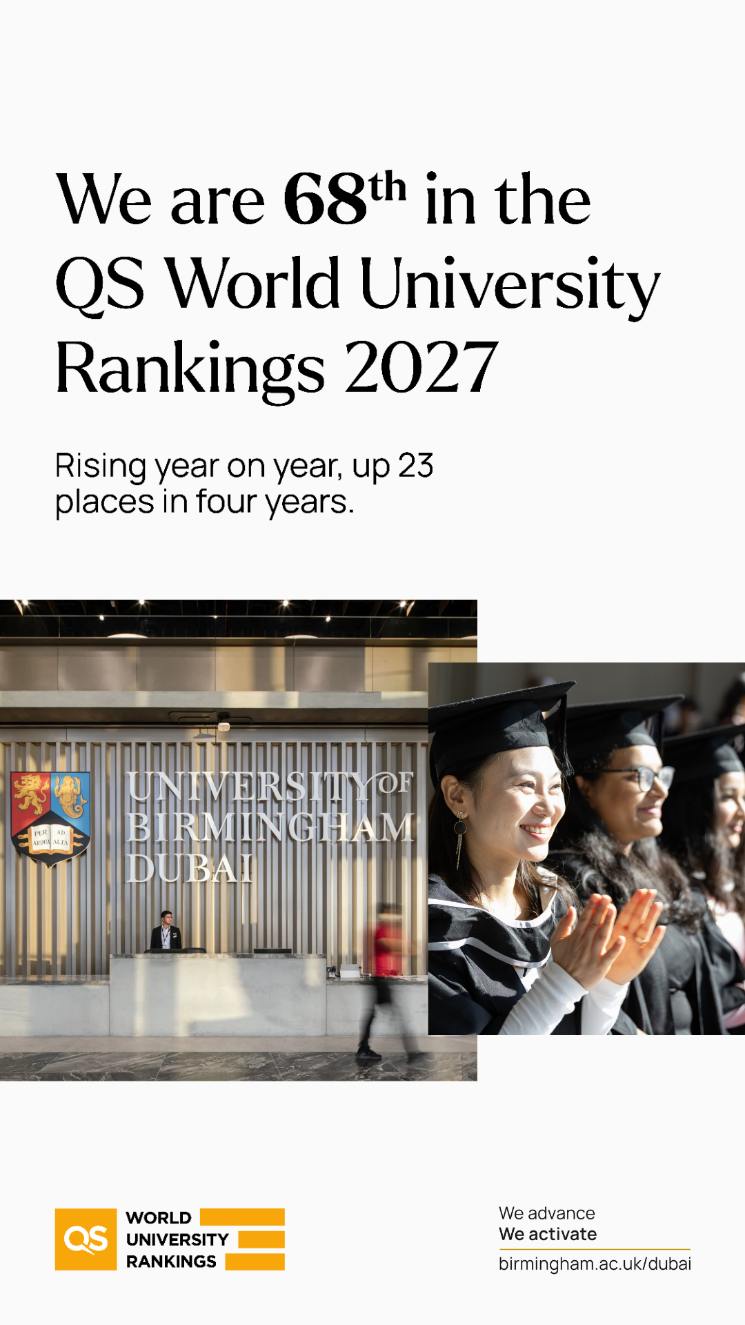 University of Birmingham Dubai Facebook ad
