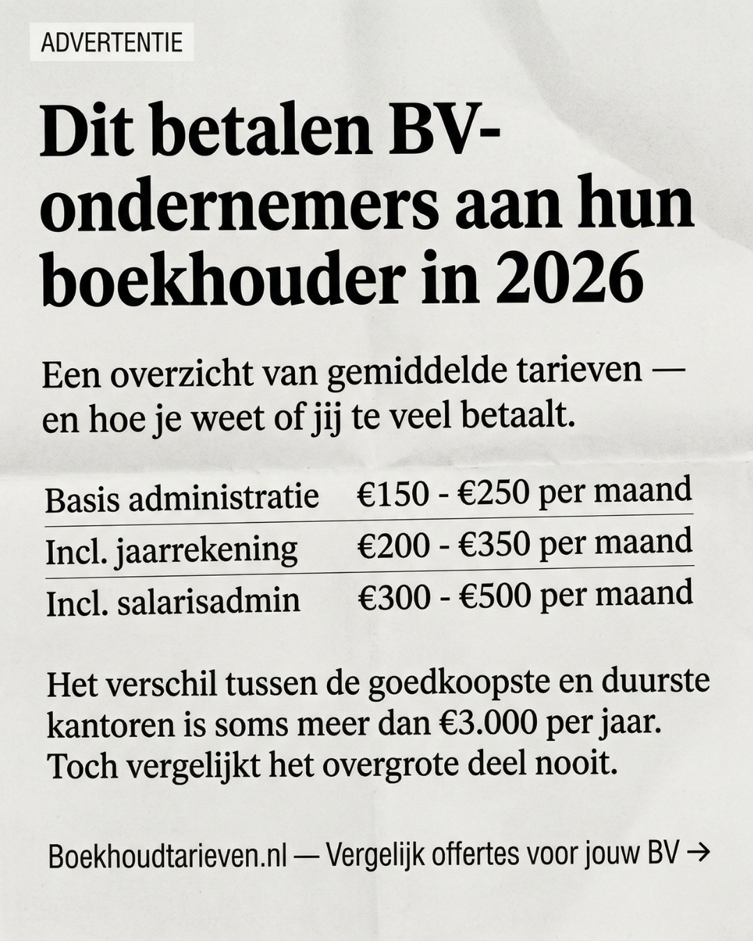 Boekhoud Tarieven Facebook ad