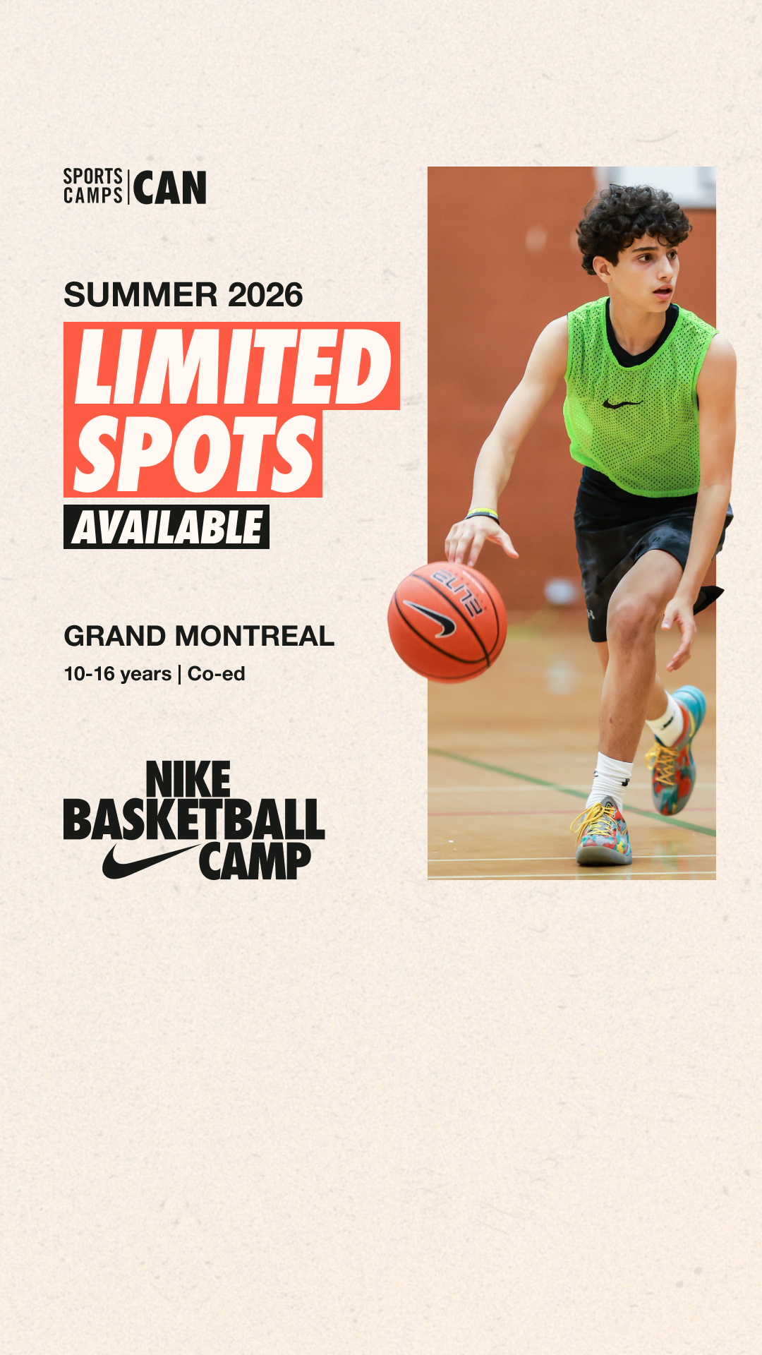 Nike Sports Camps Canada Facebook ad