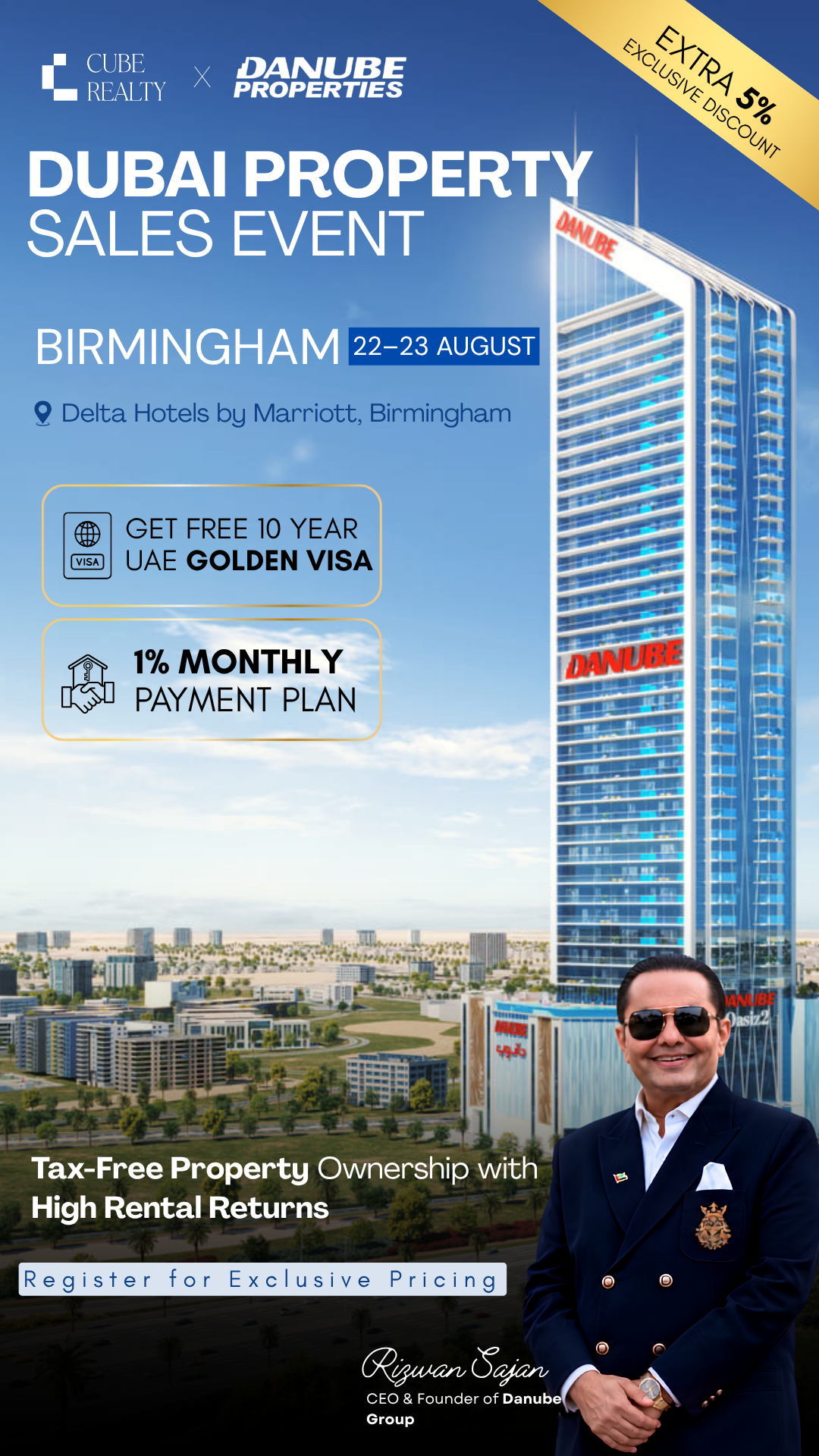 Cube Realty Facebook ad from Aug 3, 2026