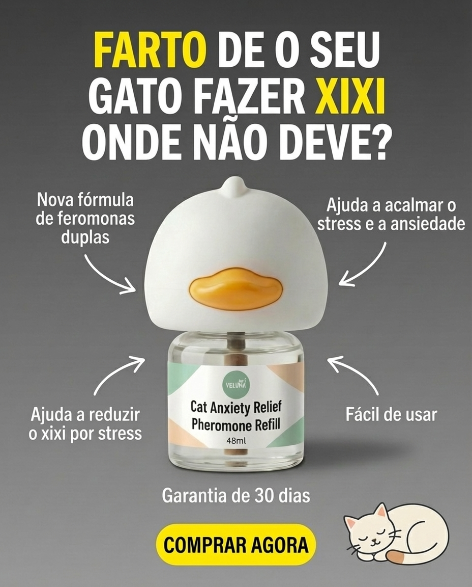 Veluna Facebook ad: Finalmente um gato tranquilo e feliz