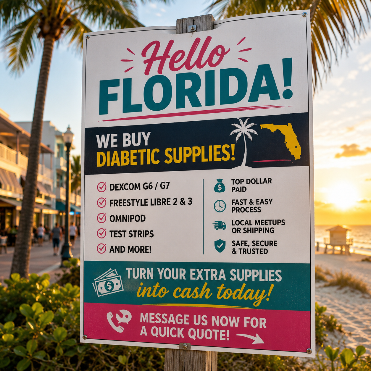 Test Strip Depot- Cash For Diabetic Supplies  Facebook ad