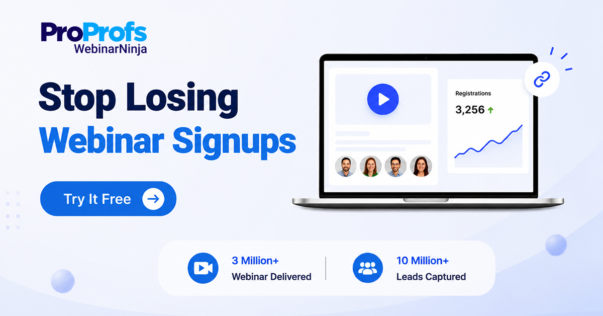 ProProfs.com Facebook ad: One Click to Join.