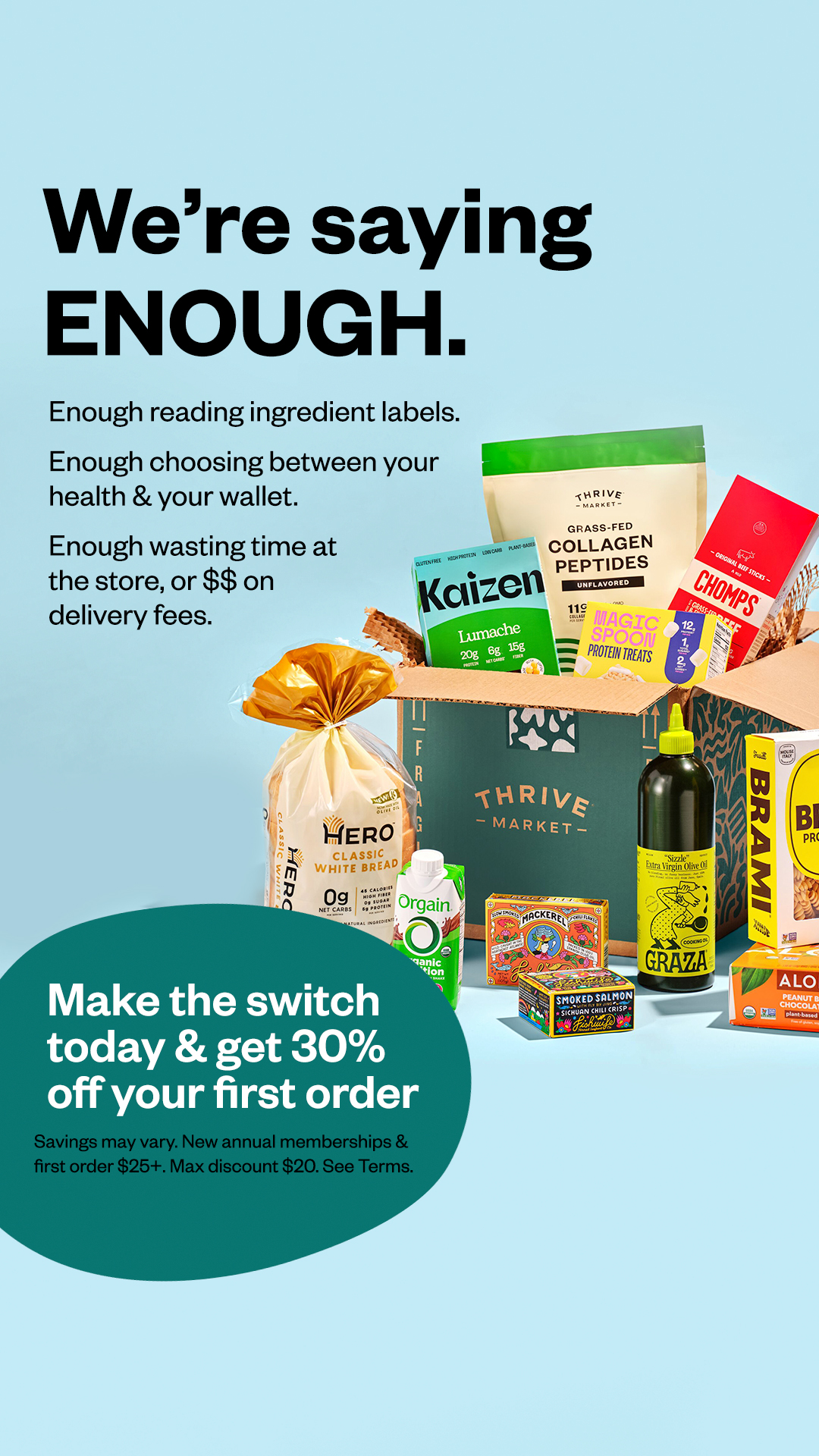 Thrive Market Facebook ad