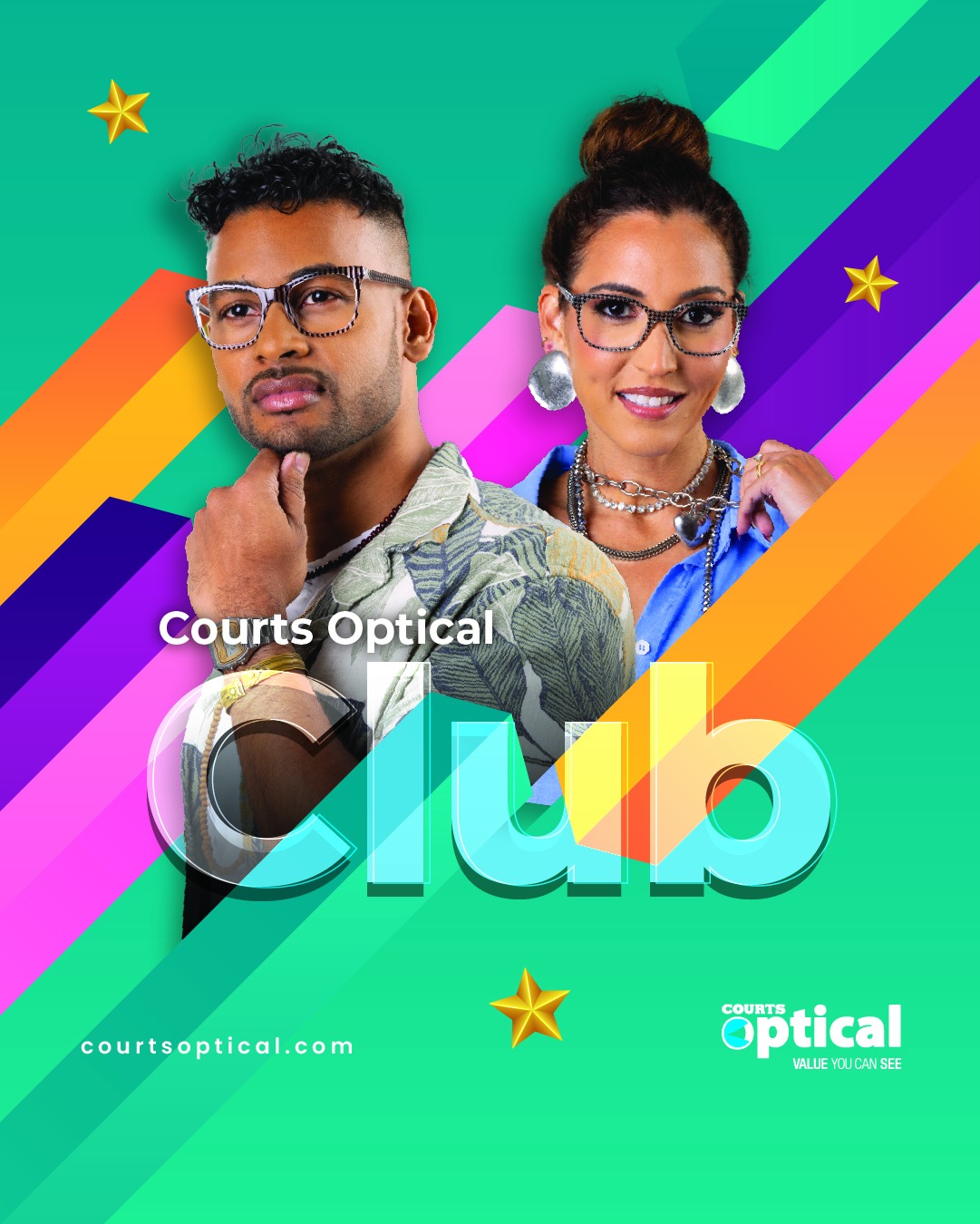 Courts Optical Belize Facebook ad: Birthday Club!