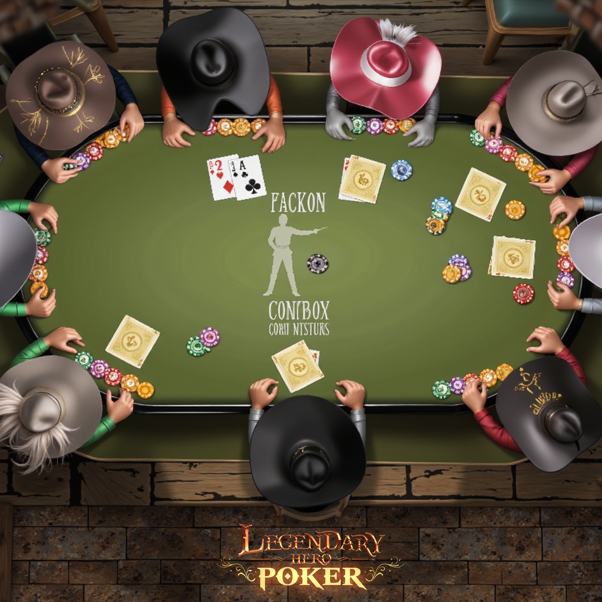 Legendary Hero Poker Facebook ad: Legendary Hero Poker online Now.
